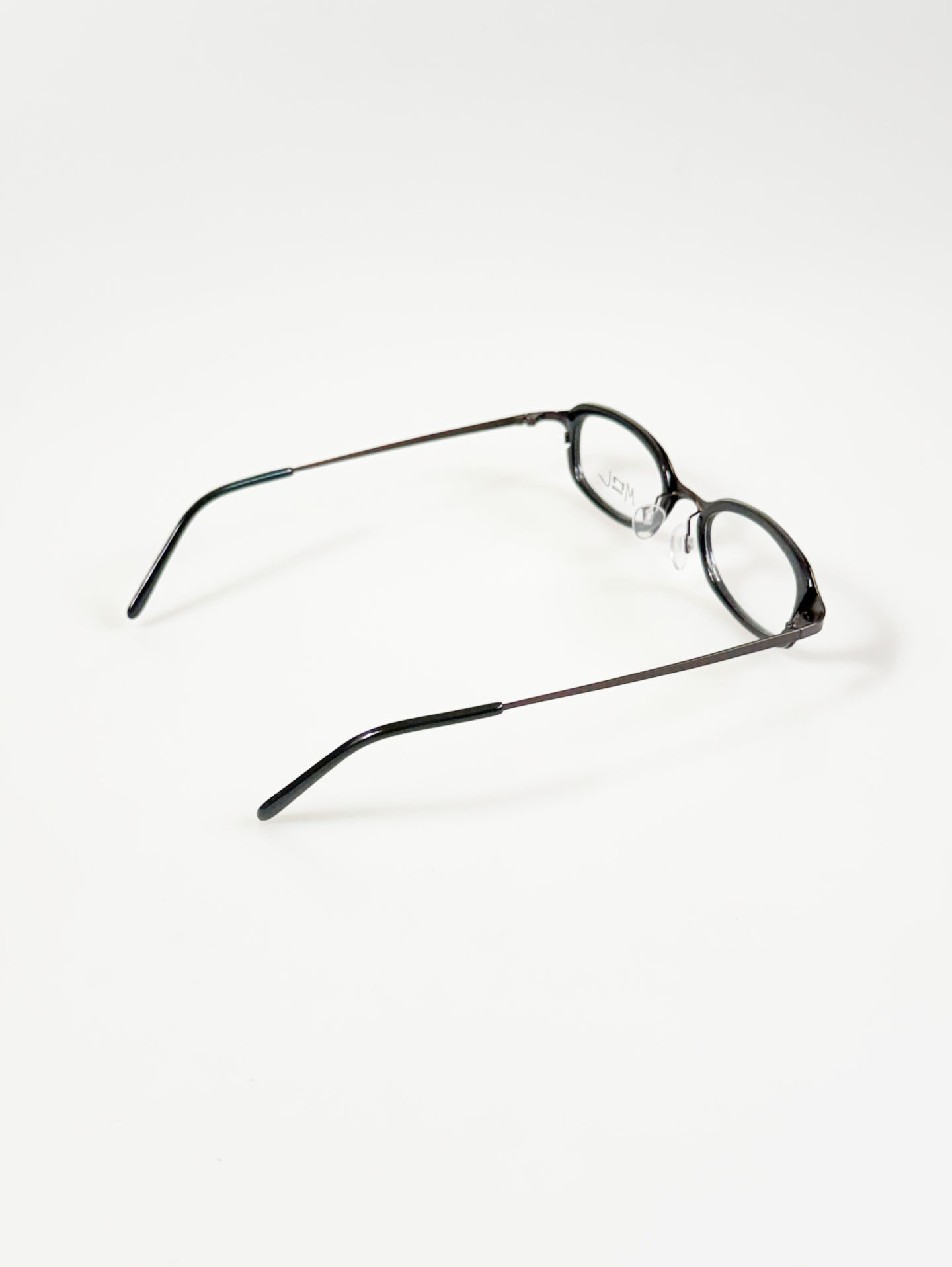 MOOL EYEWEAR Layered Dark Brown Black Oval Metal Glasses