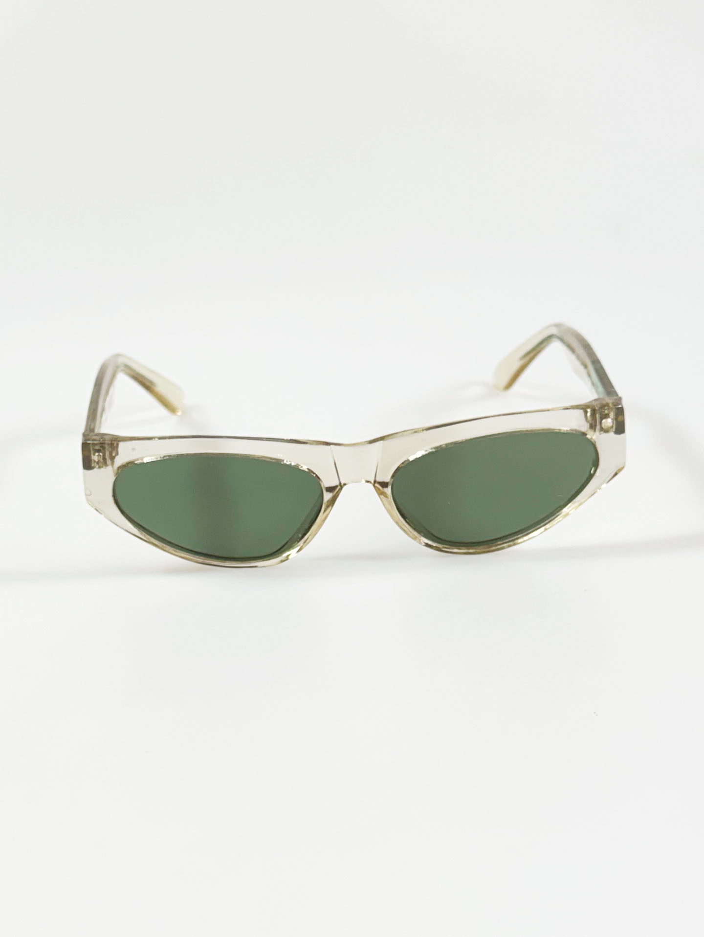 90's IDEA COLLECTION Clear Acetate Cat-Eye Sunglasses