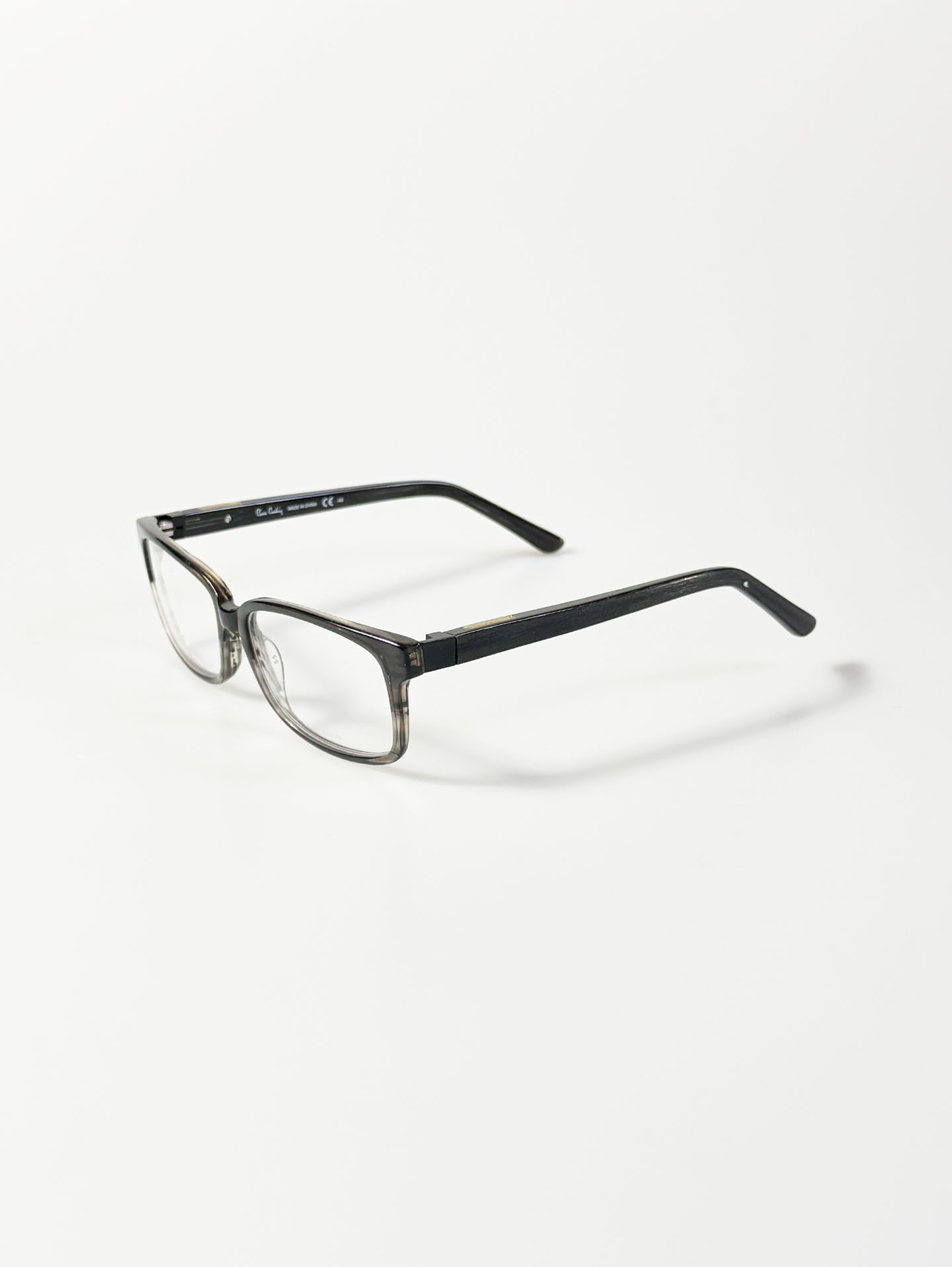 Pierre Cardin Smoke Grey Square Horn-Rim Frame Glasses