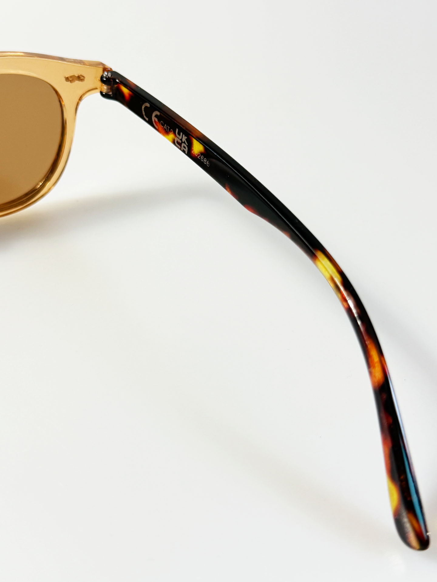 Clear Amber Bold Oval Tint Sunglasses