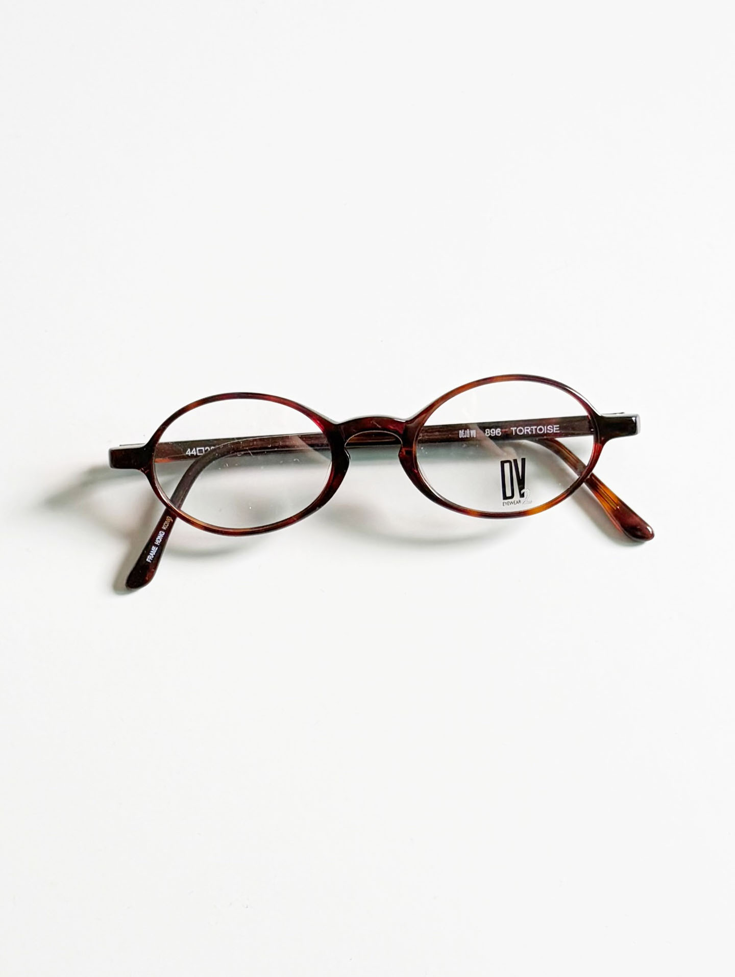 90's DEJAVU Oval Tortoise Horn-Rim Frame Glasses