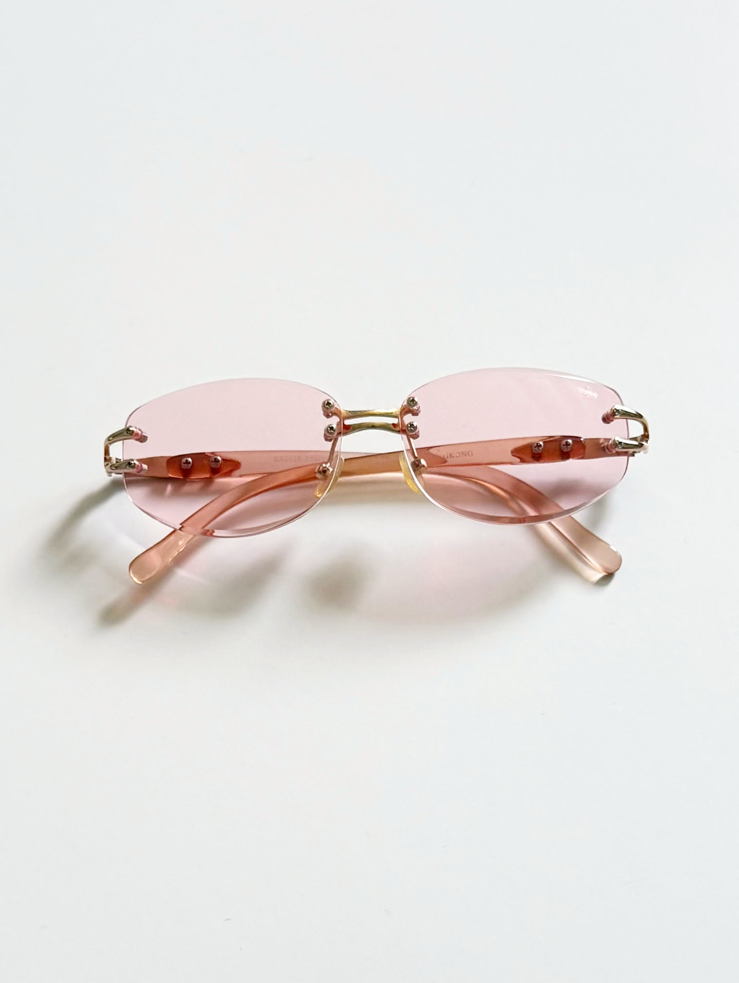 90's CROCOKIDS Rimless Oval Metal Tint Sunglasses