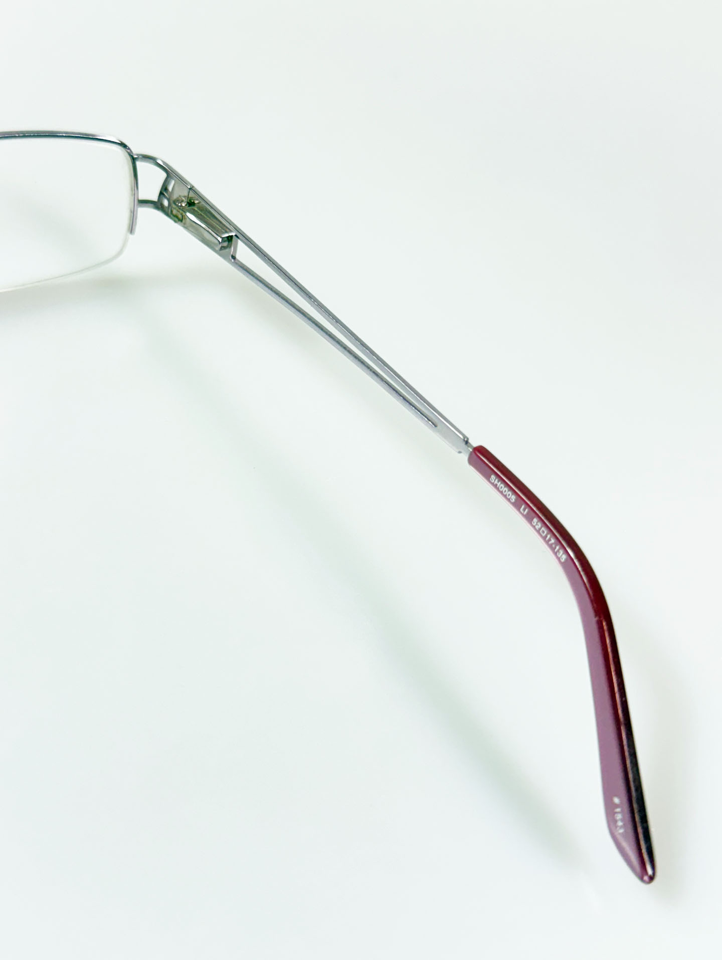 South Hampton Slim Square Half-Rim Metal Frame Glasses