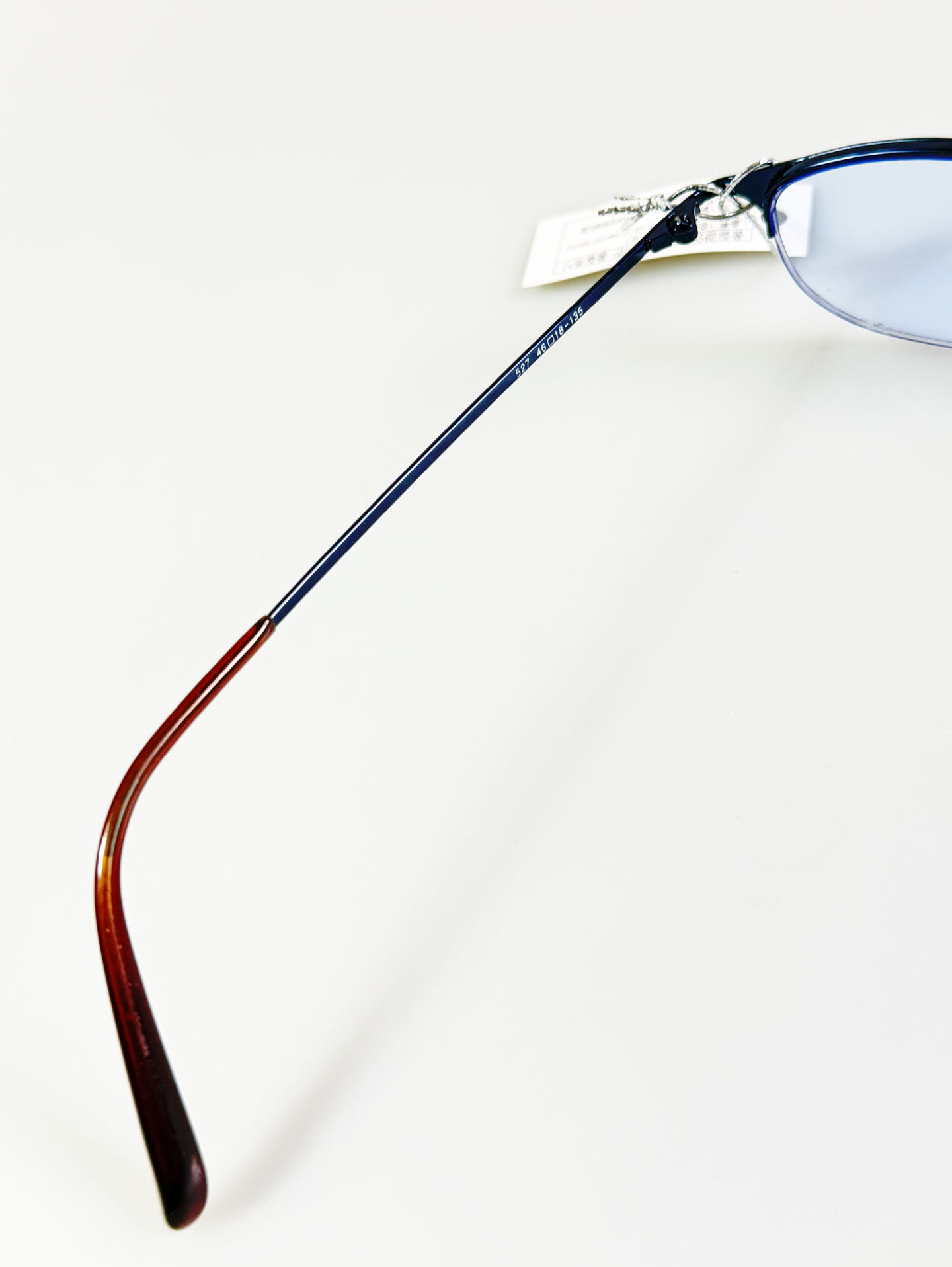 JEEP Half-Rim Slim Square Blue Metal Frame Tinted Glasses