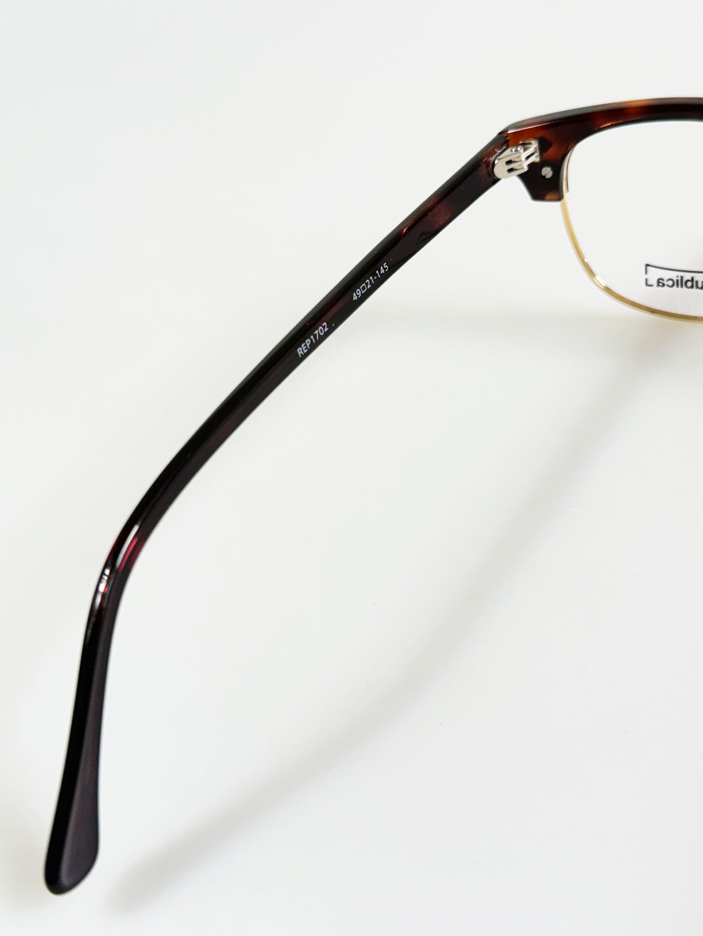 REPUBLICA Tortoiseshell Browline Combination Glasses