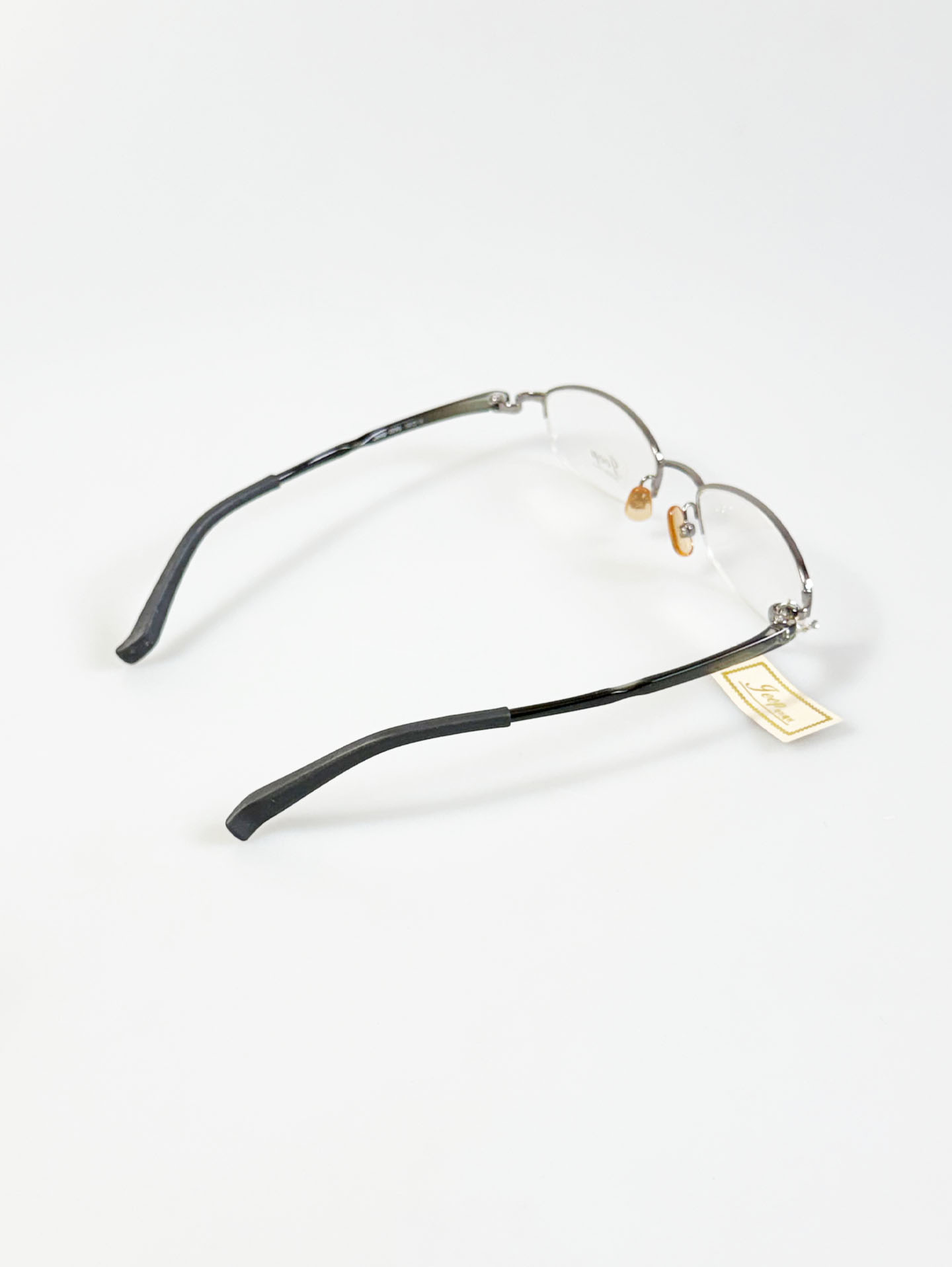 JEEP Dark Silver Semi-Rimless Square Metal Frame Glasses
