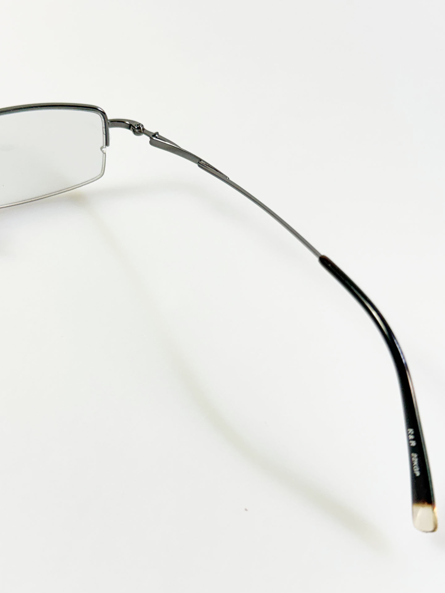 R&B Eyewear Half-Rim Square Gunmetal Frame Glasses