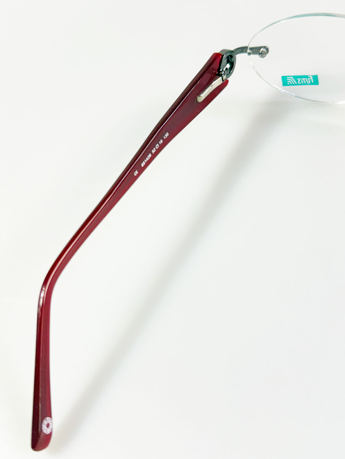 90's FUTIS Rimless Oval Metal Frame Glasses