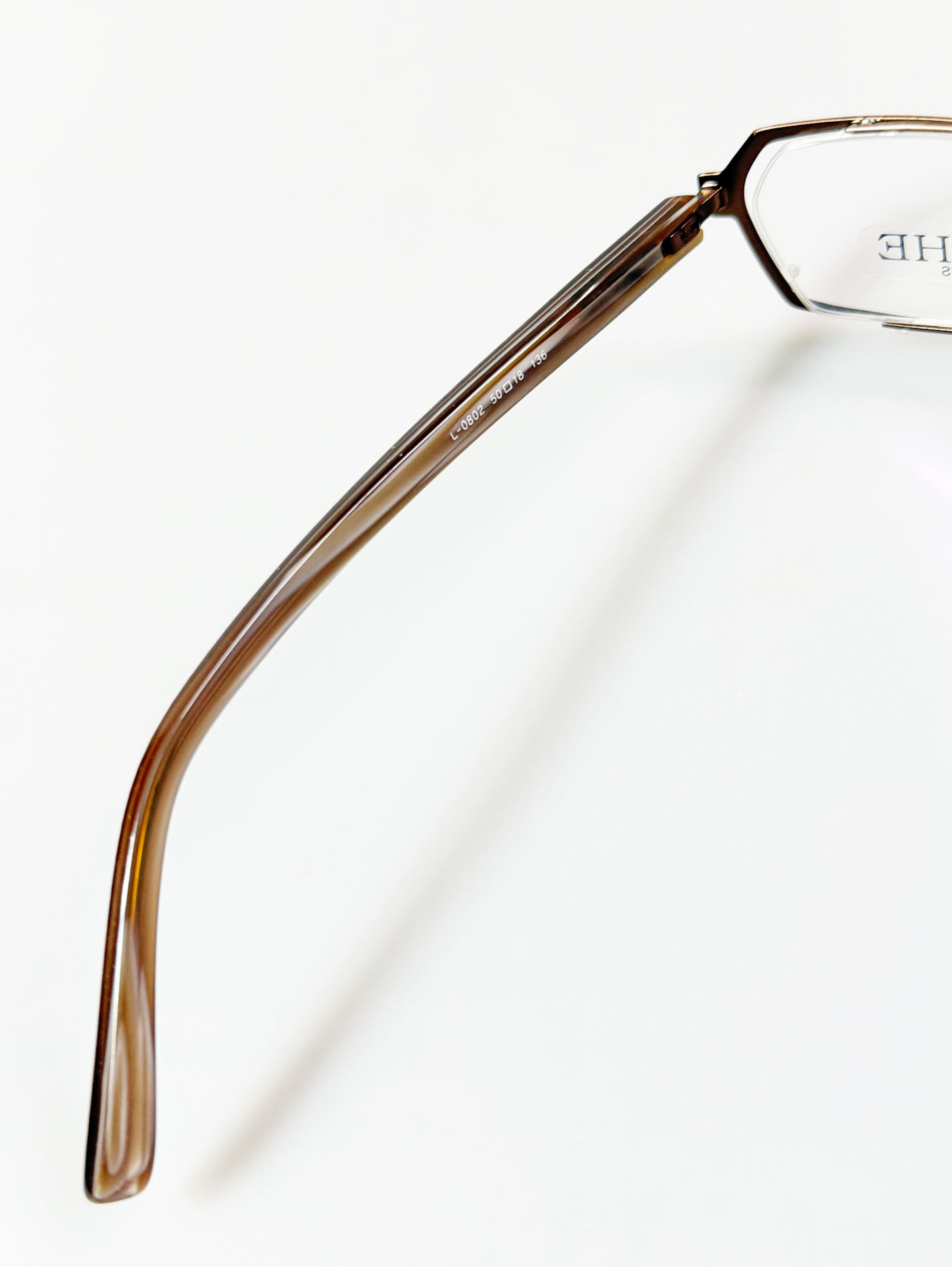 RICHE Paris Slim Square Metal Frame Glasses