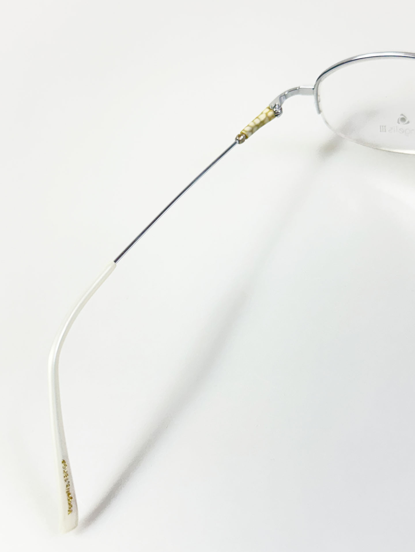 Vagelis SIlver Oval Half Rim Metal Glasses