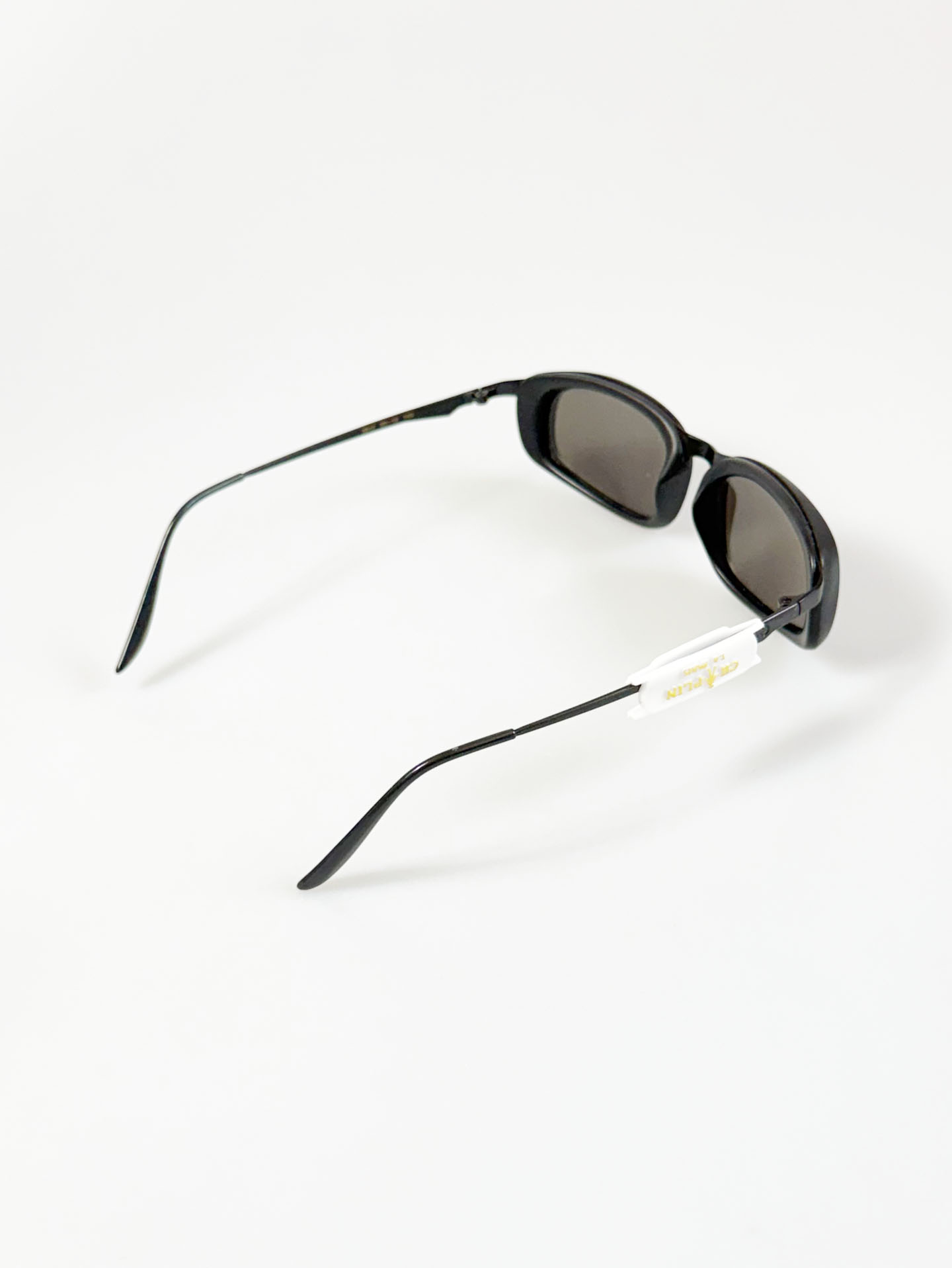 90's CHAPLIN LA PARIS Black Square Combination Frame Sunglasses