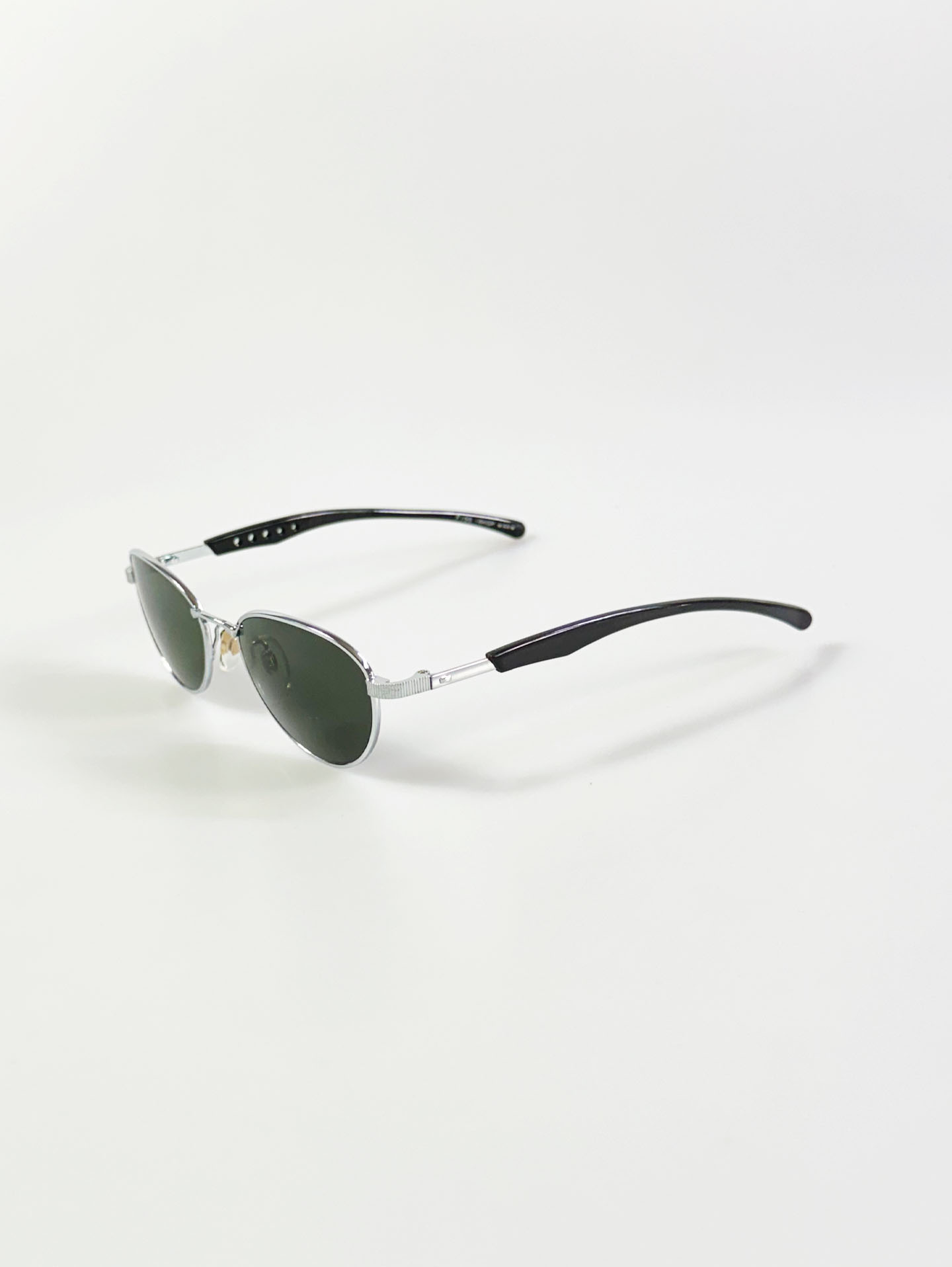 Silver Slim Oval Metal Frame Sunglasses