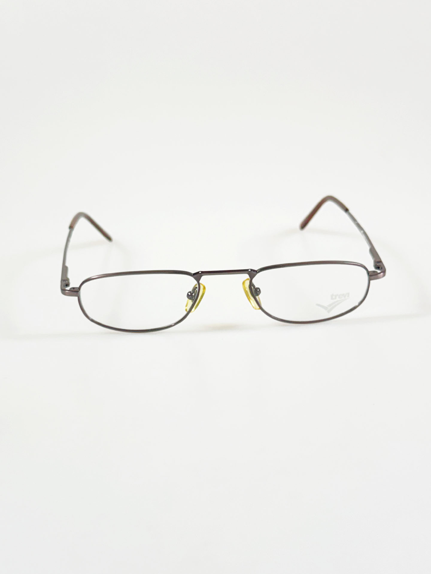 90's TREVI Slim Square Metal Frame Glasses