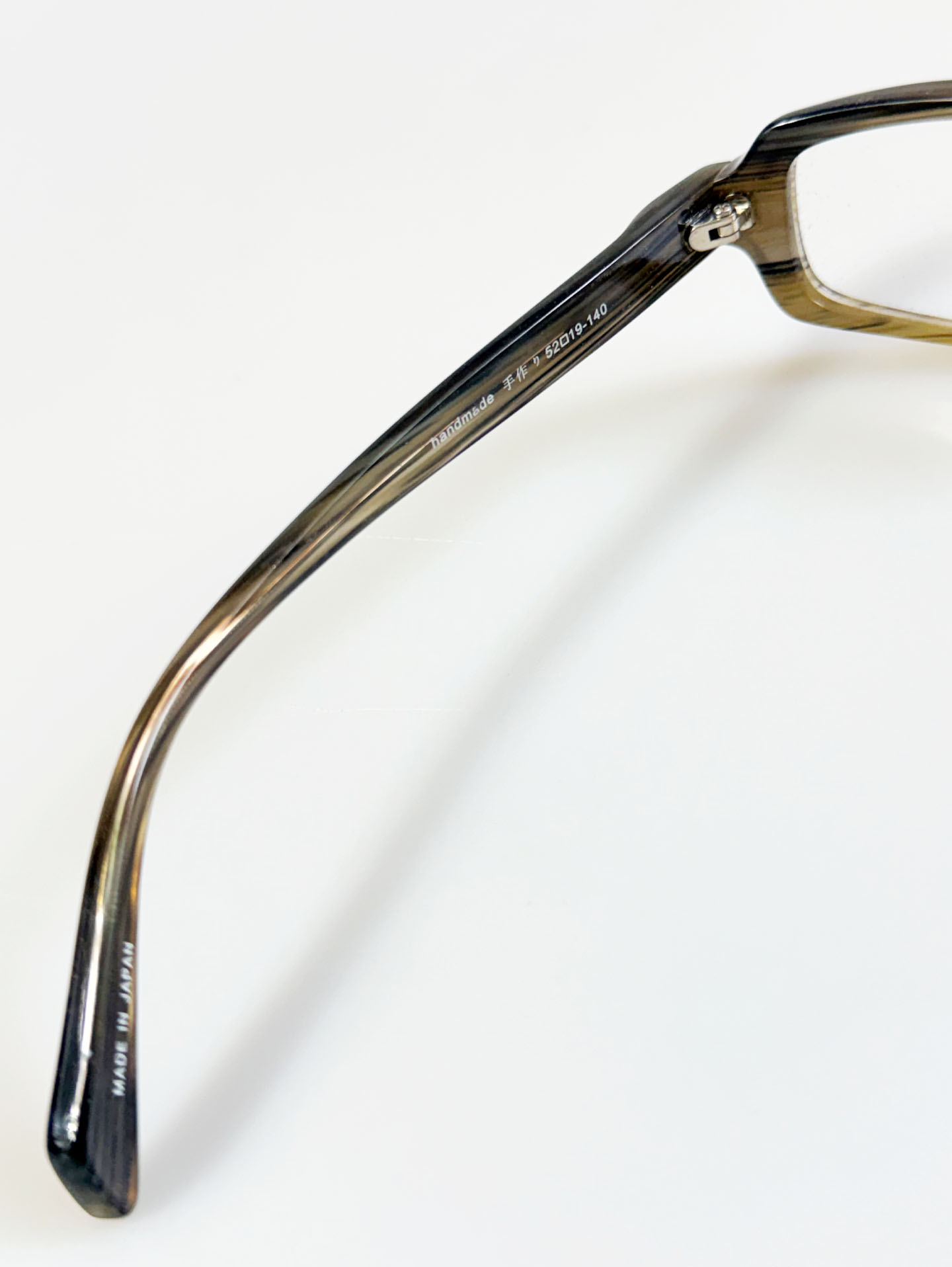 YOSHIKI Smoky Gray Marble Square Horn-Rim Glasses