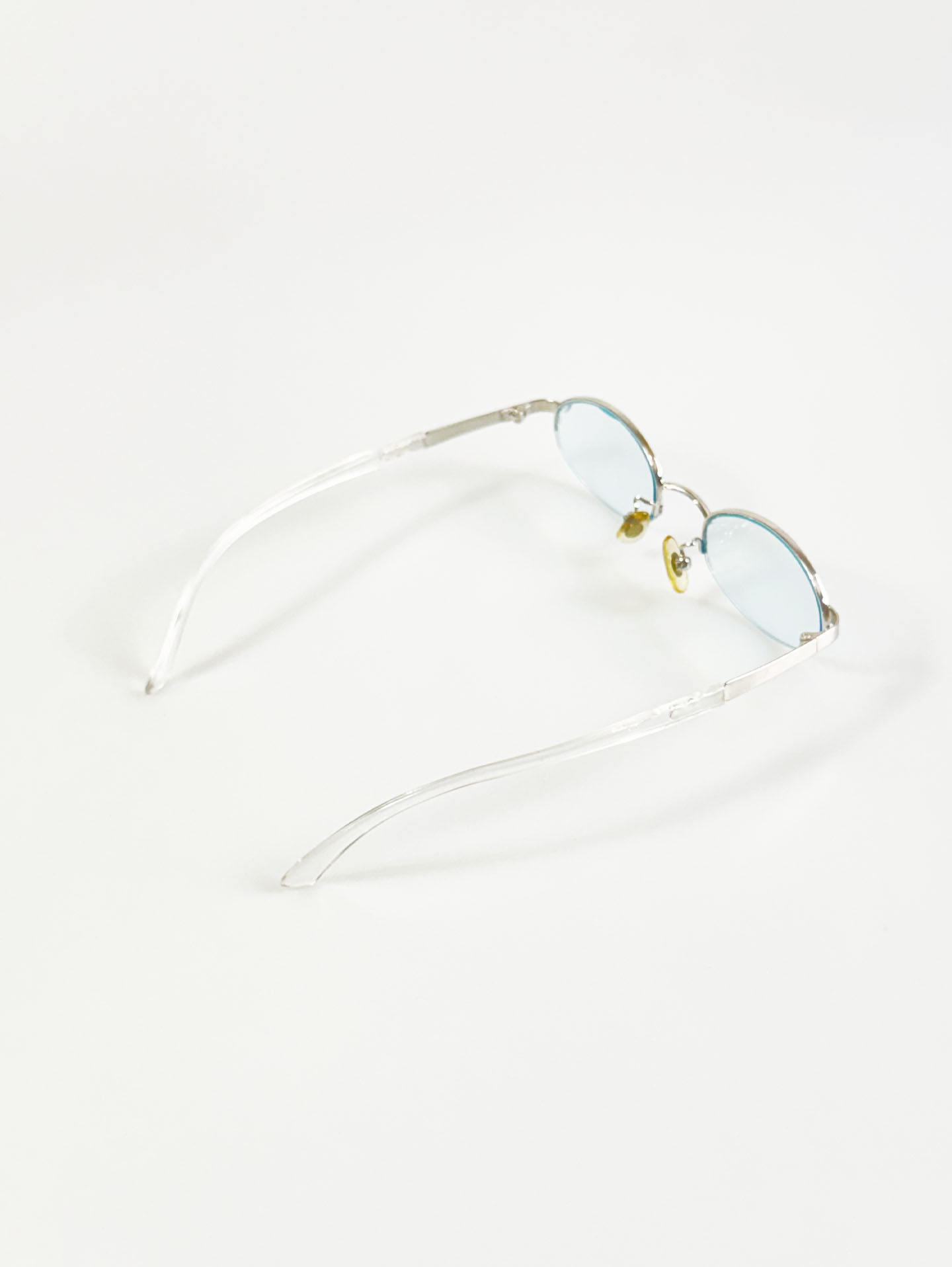 InToo Silver Semi-Rimless Oval Metal Glasses