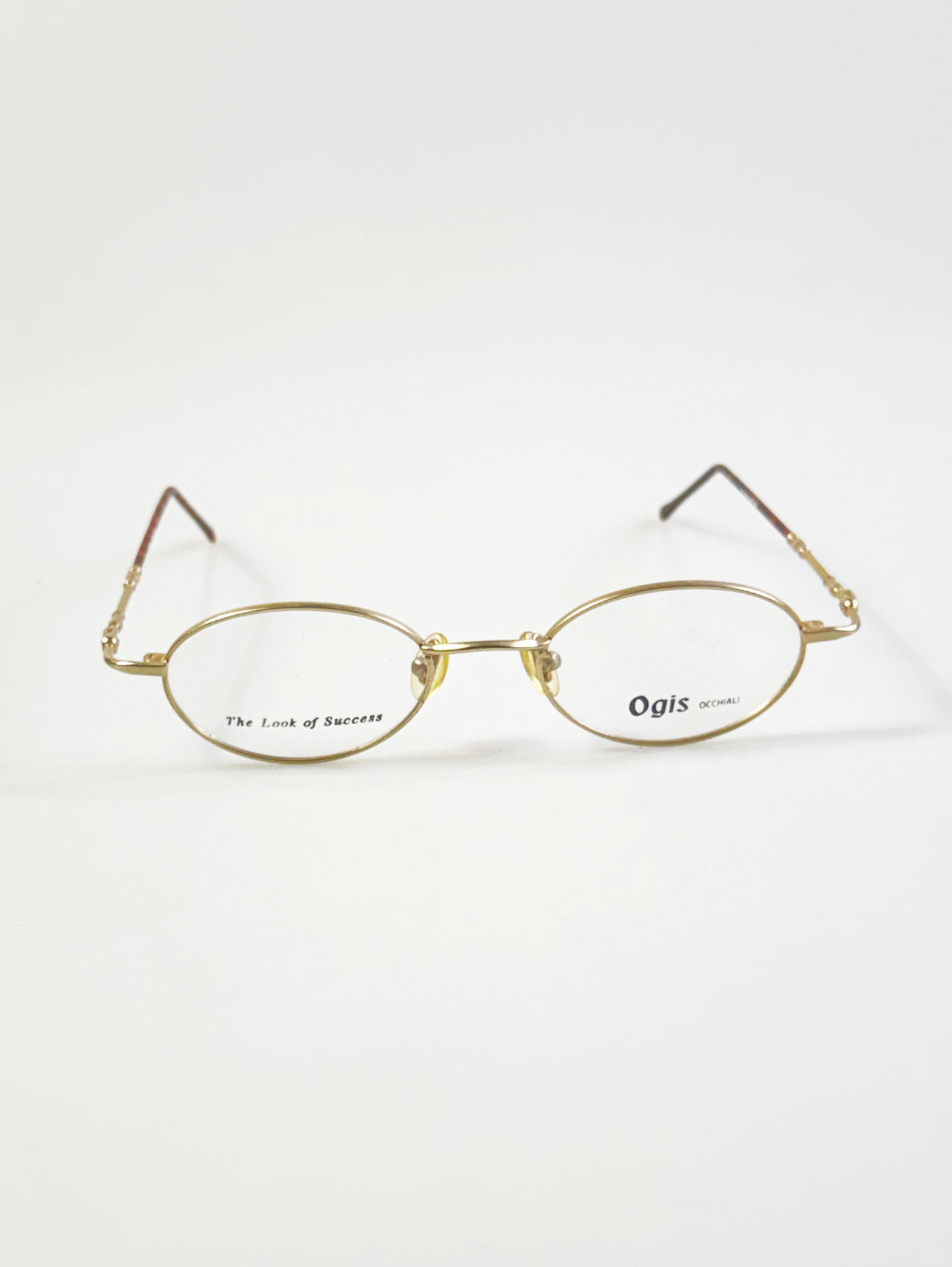 OGIS OCCHIALI Gold Slim Oval Metal Glasses