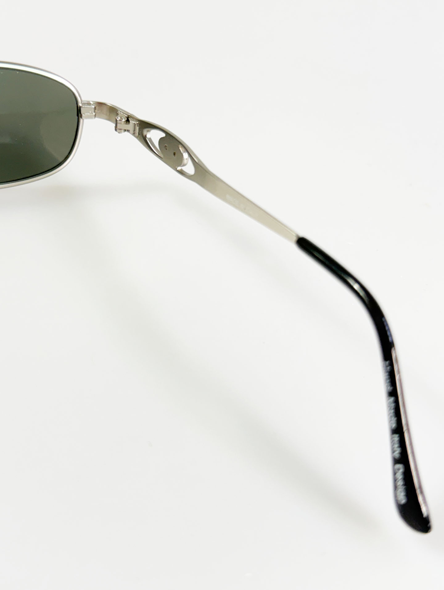 Silver Slim Square Metal Frame Sunglasses