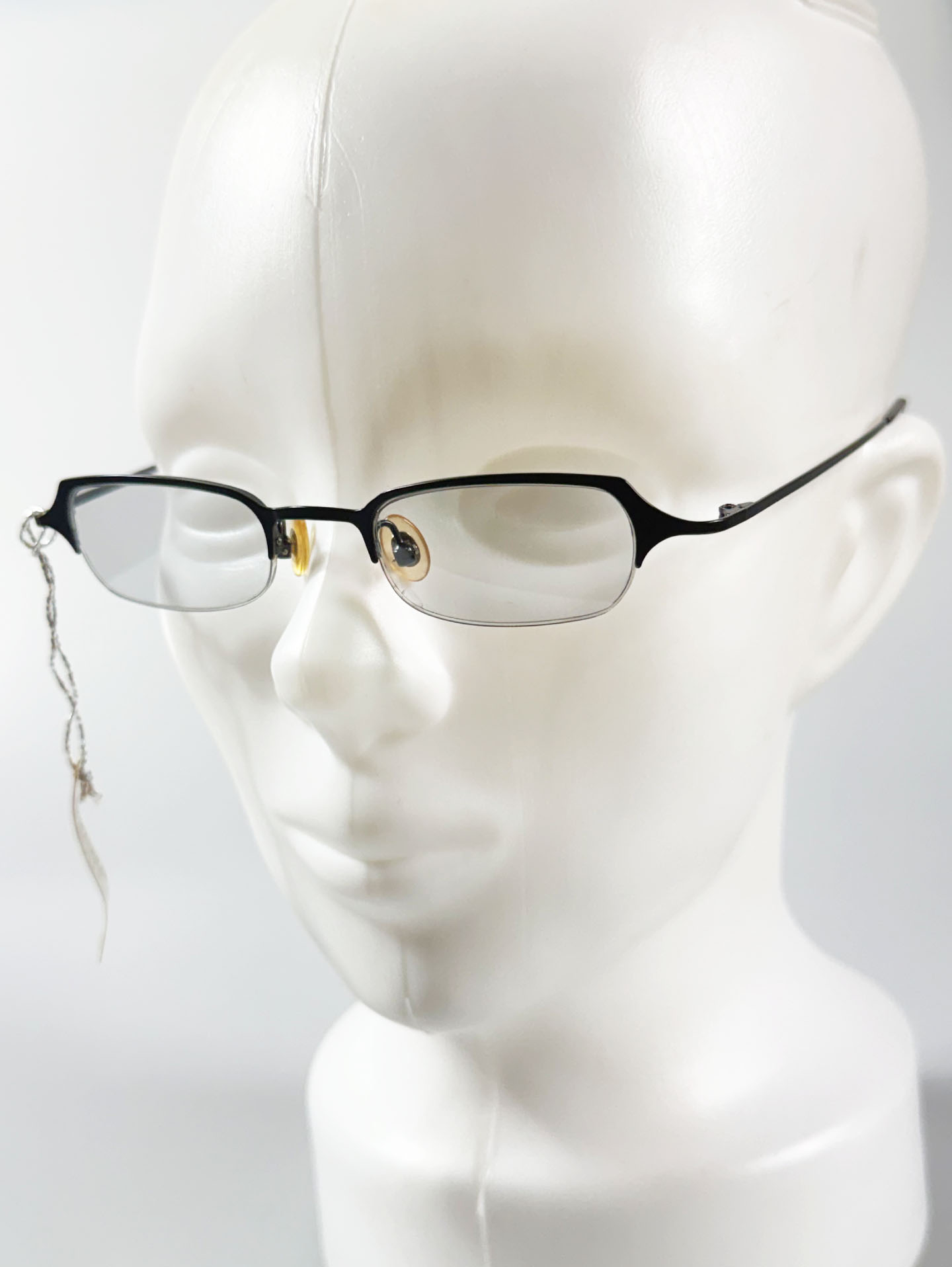 JEEP Black Half-Rim Square Metal Glasses