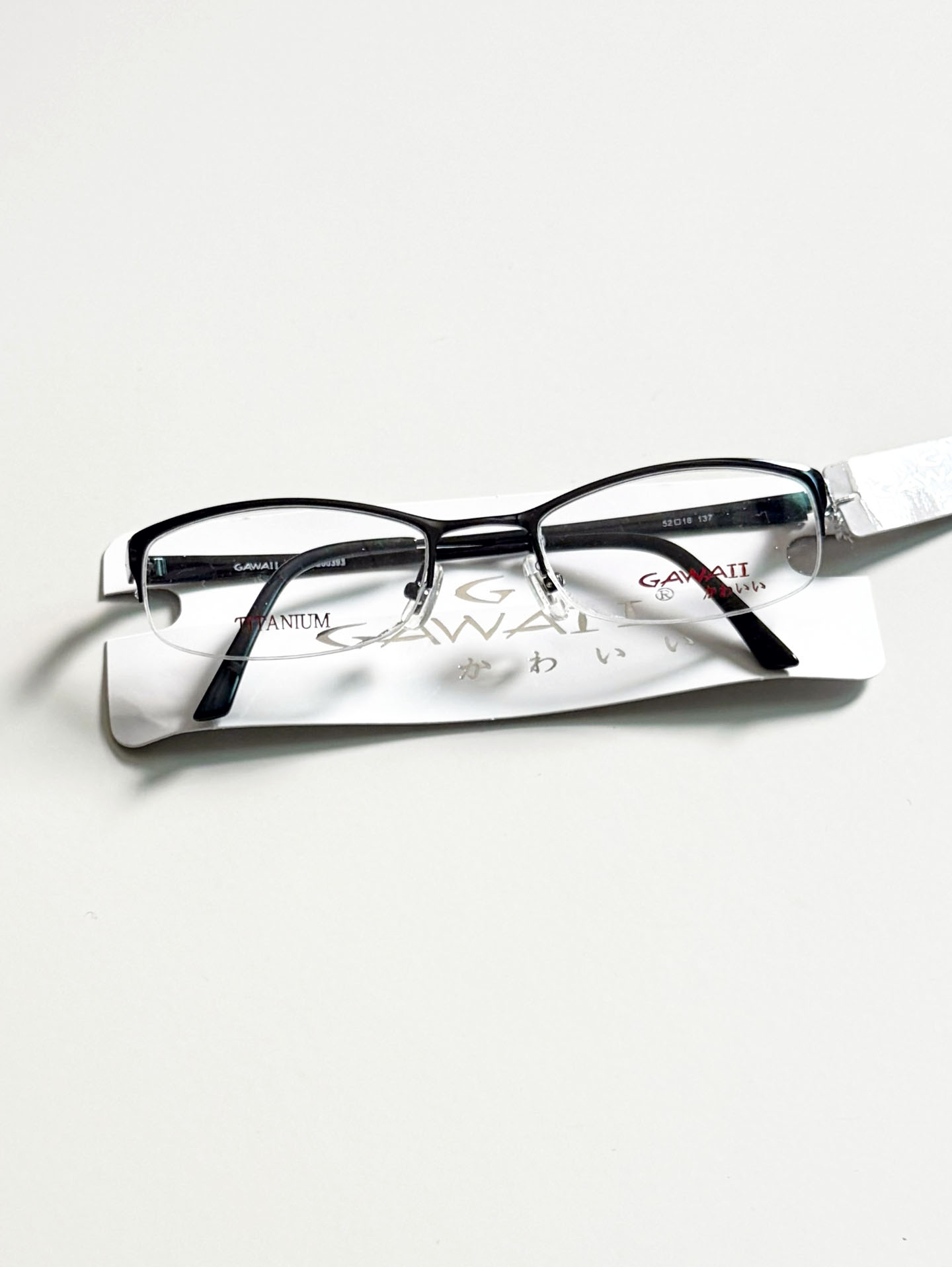 Series 01. GAWAII Vintage Titanium Semi-Rimless Eyewear Collection