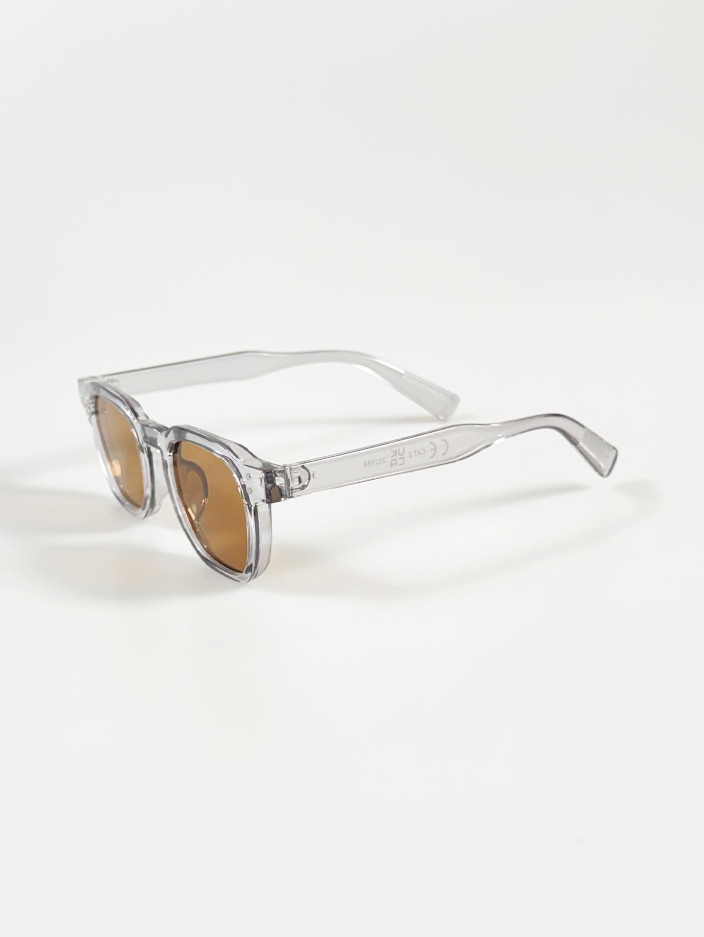 Smoke Gray Crystal Bold Square Tint Sunglasses