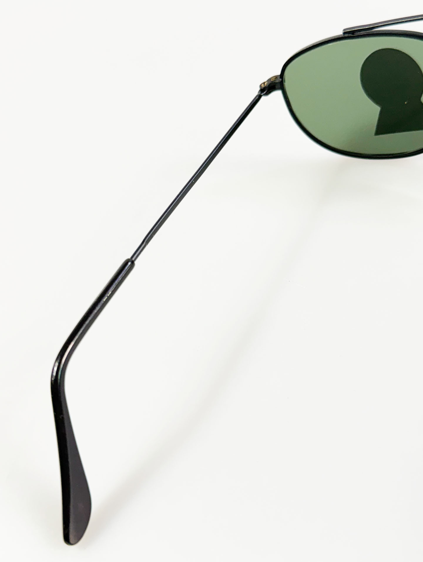 90’s Double Bridge Black Metal Square Sunglasses