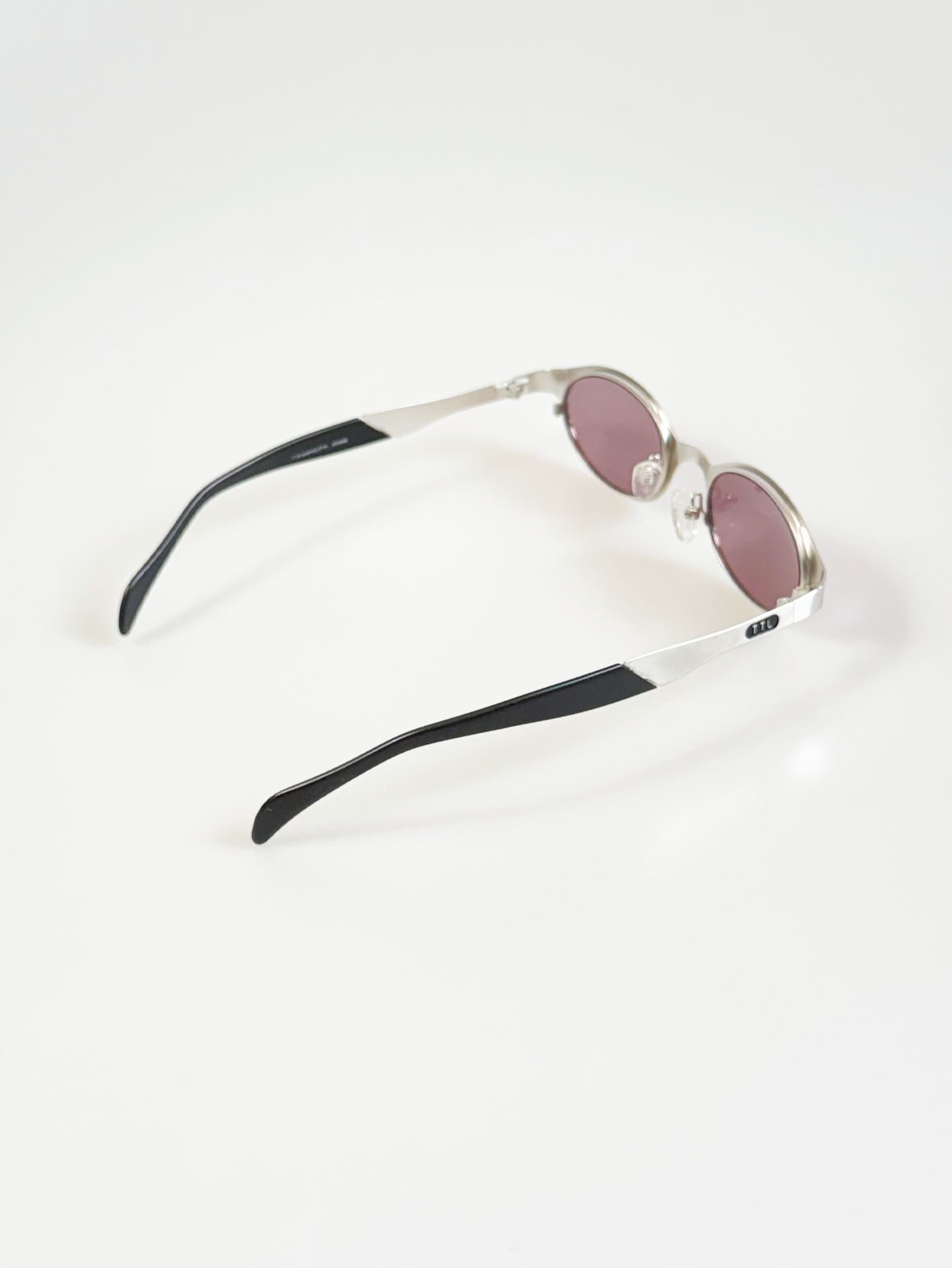 PAVAROTTI Silver Oval Metal Sunglasses