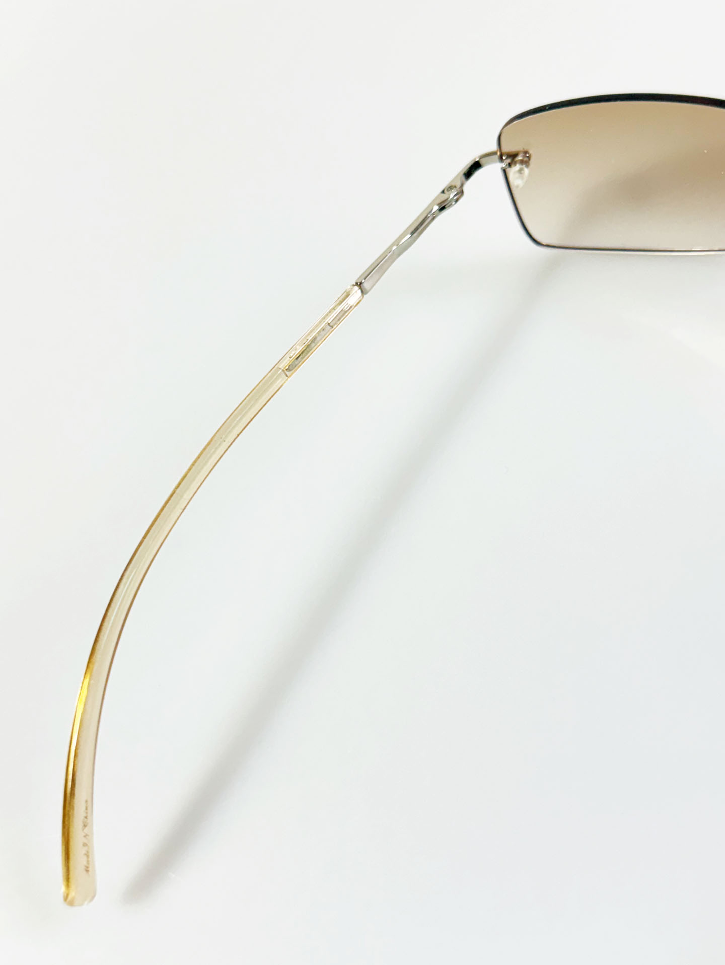 CAPRIO Rimless Square Metal Tinted Sunglasses