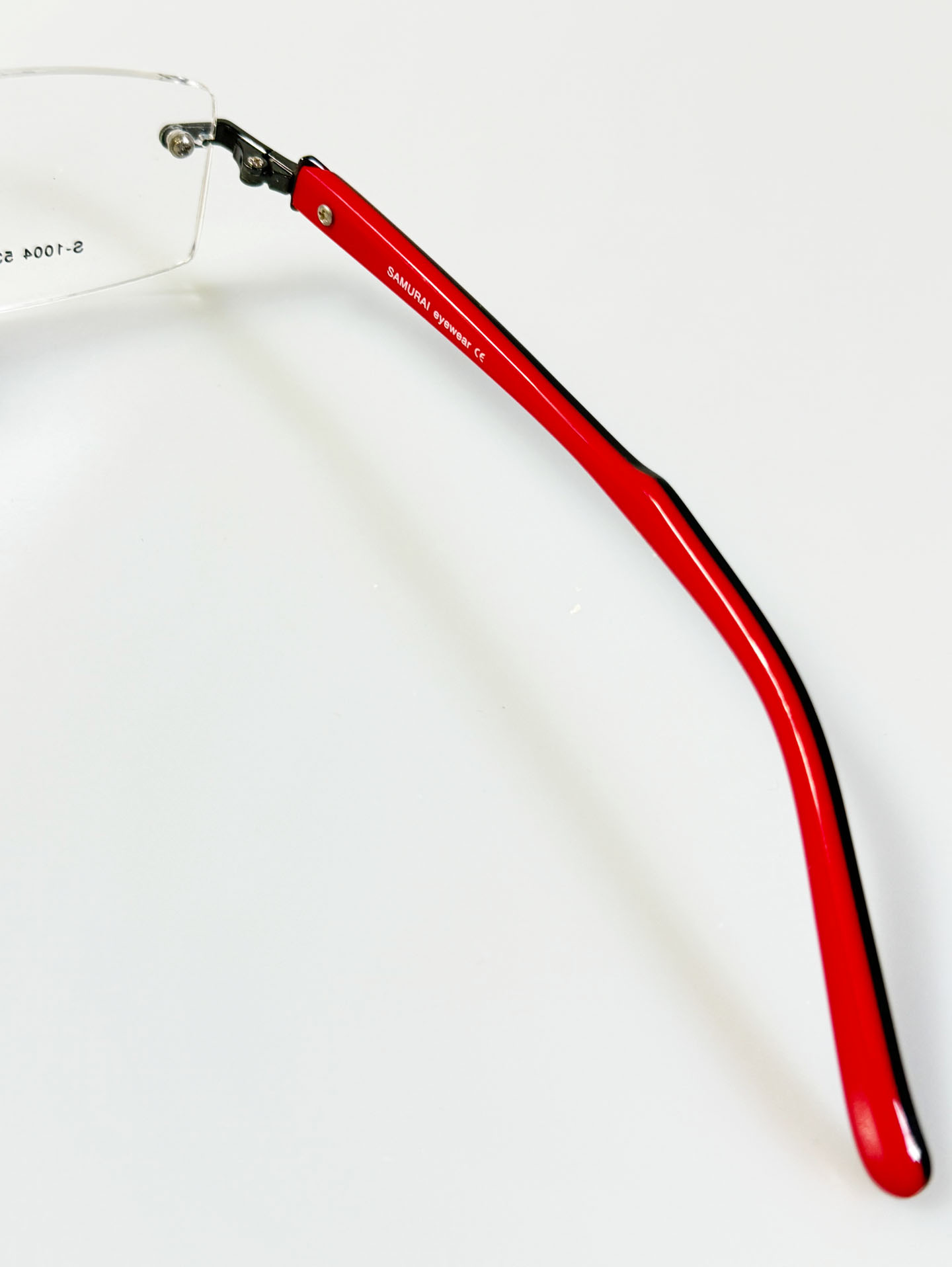 SAMURAI Eyewear Rimless Square Titanium Metal Frame Glasses