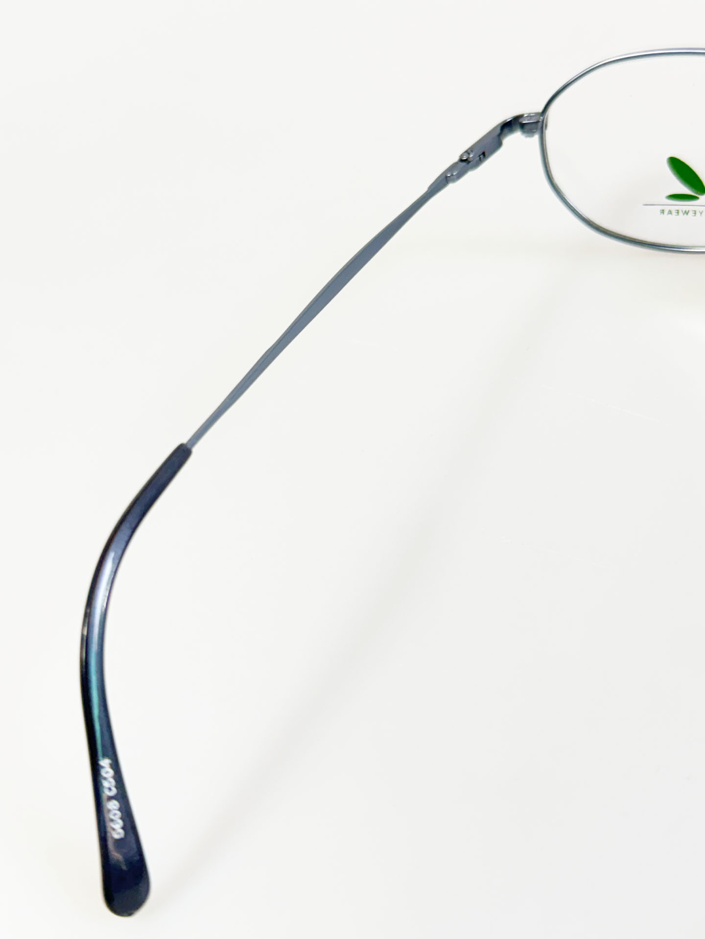 90's DJP Blue Grey Slim Oval Metal Frame Glasses