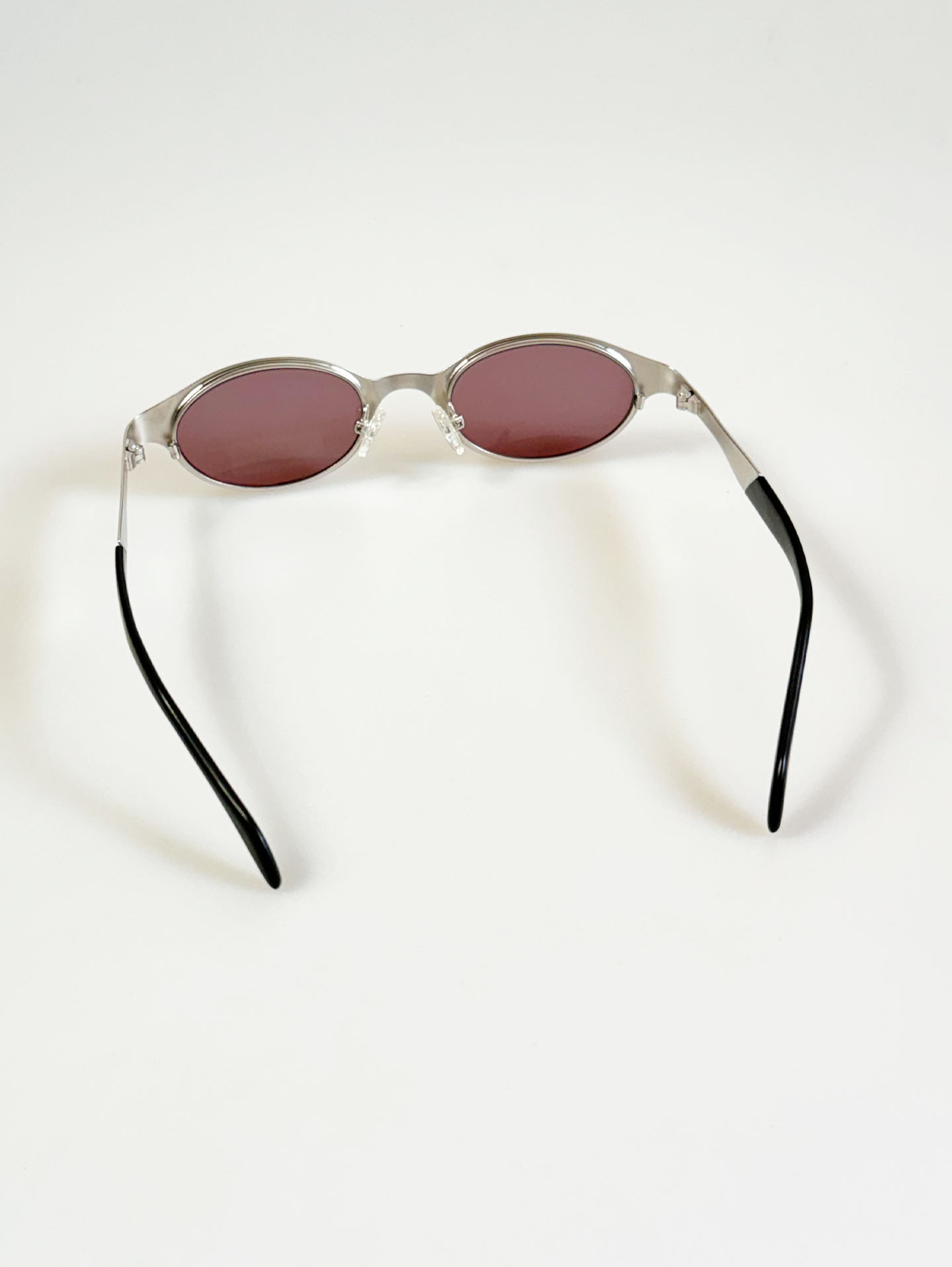 PAVAROTTI Silver Oval Metal Sunglasses