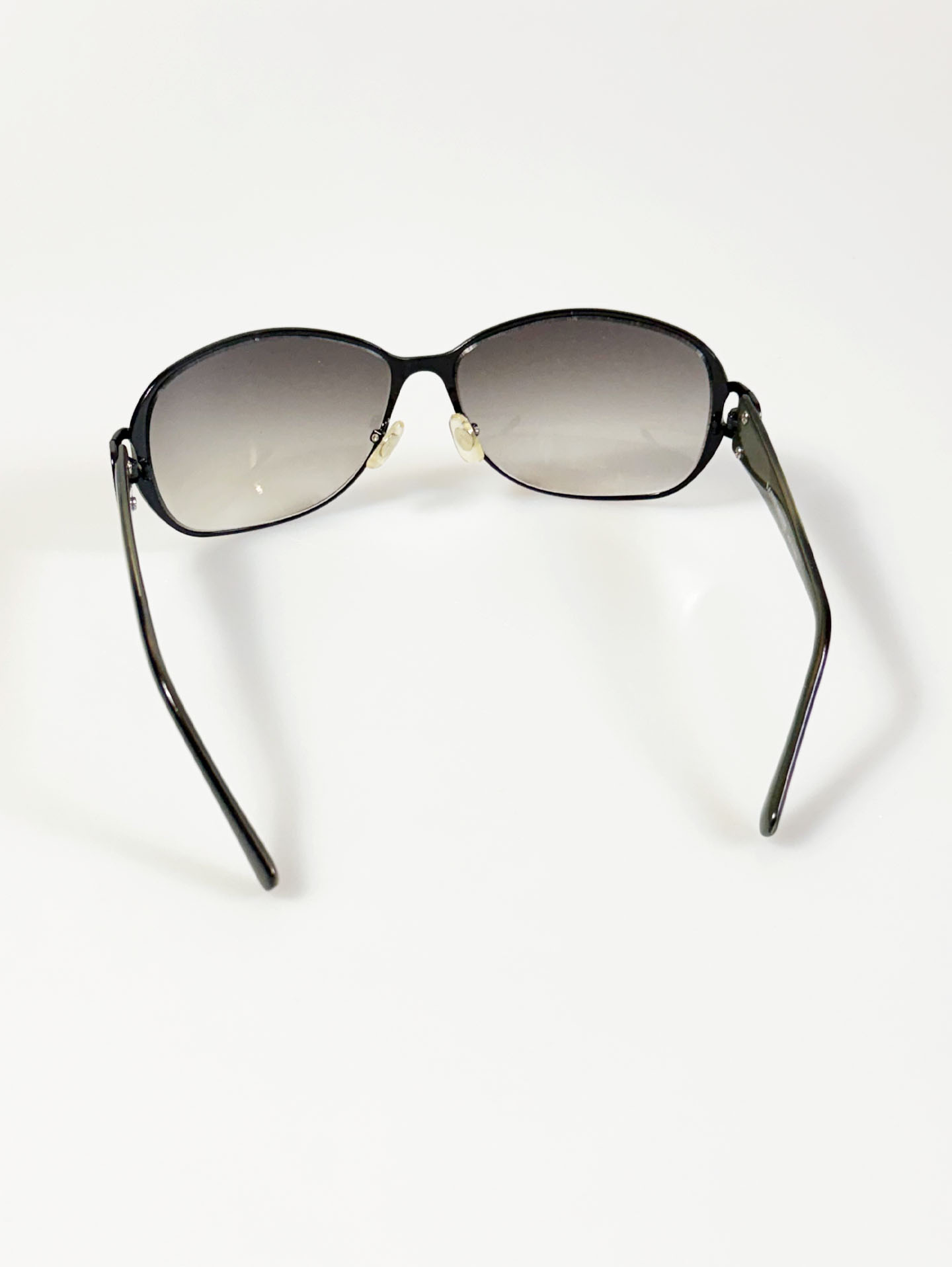 MICHIKO LONDON Black Oversized Butterfly Metal Frame Sunglasses