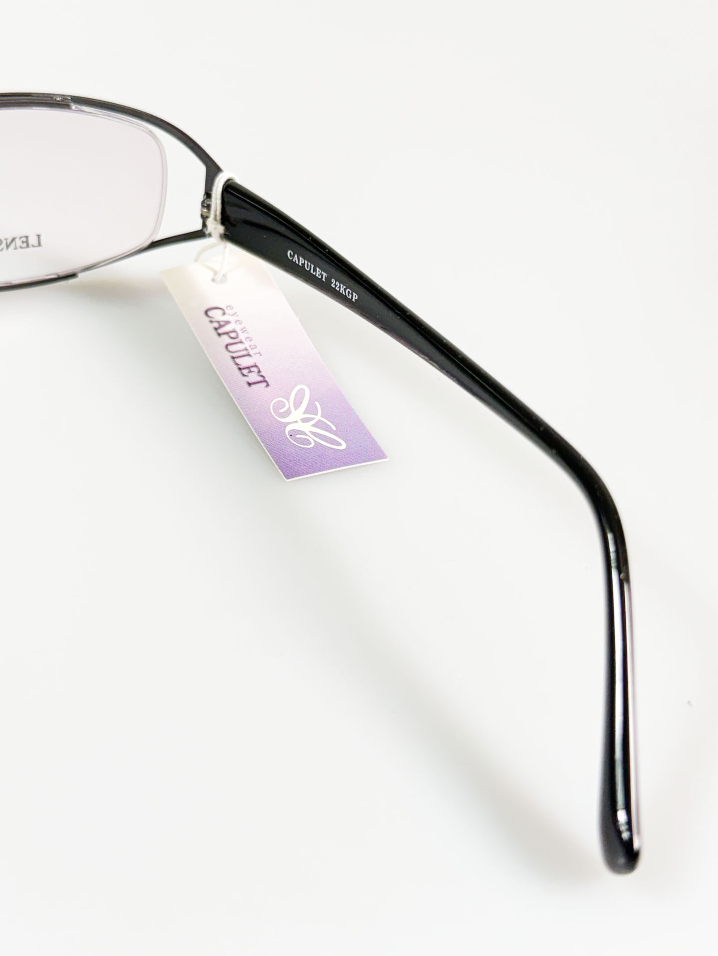 CAPULET Dark Gray Soft Square Metal Glasses