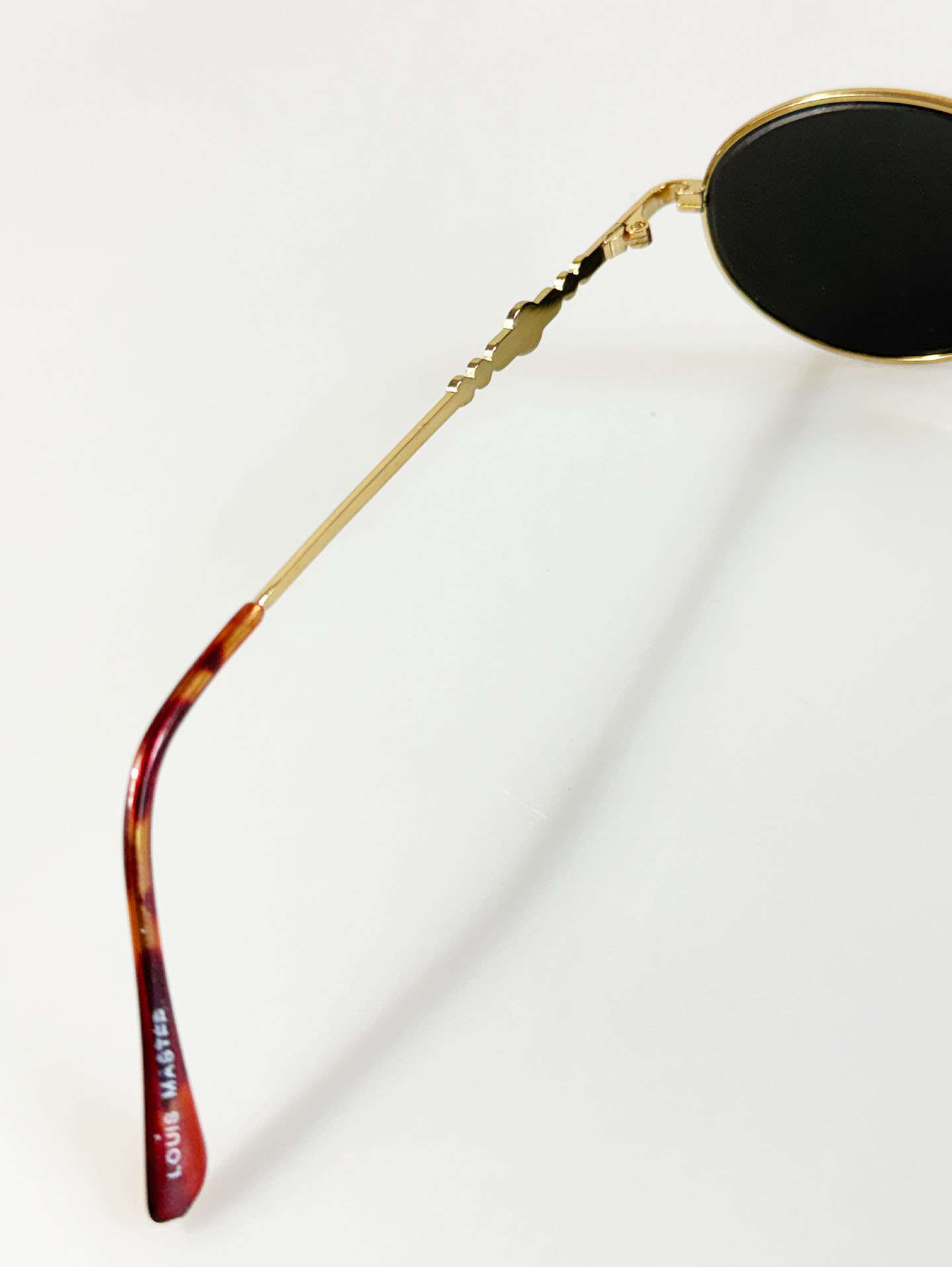 90's Louis Master Gold Slim Oval Metal Sunglasses