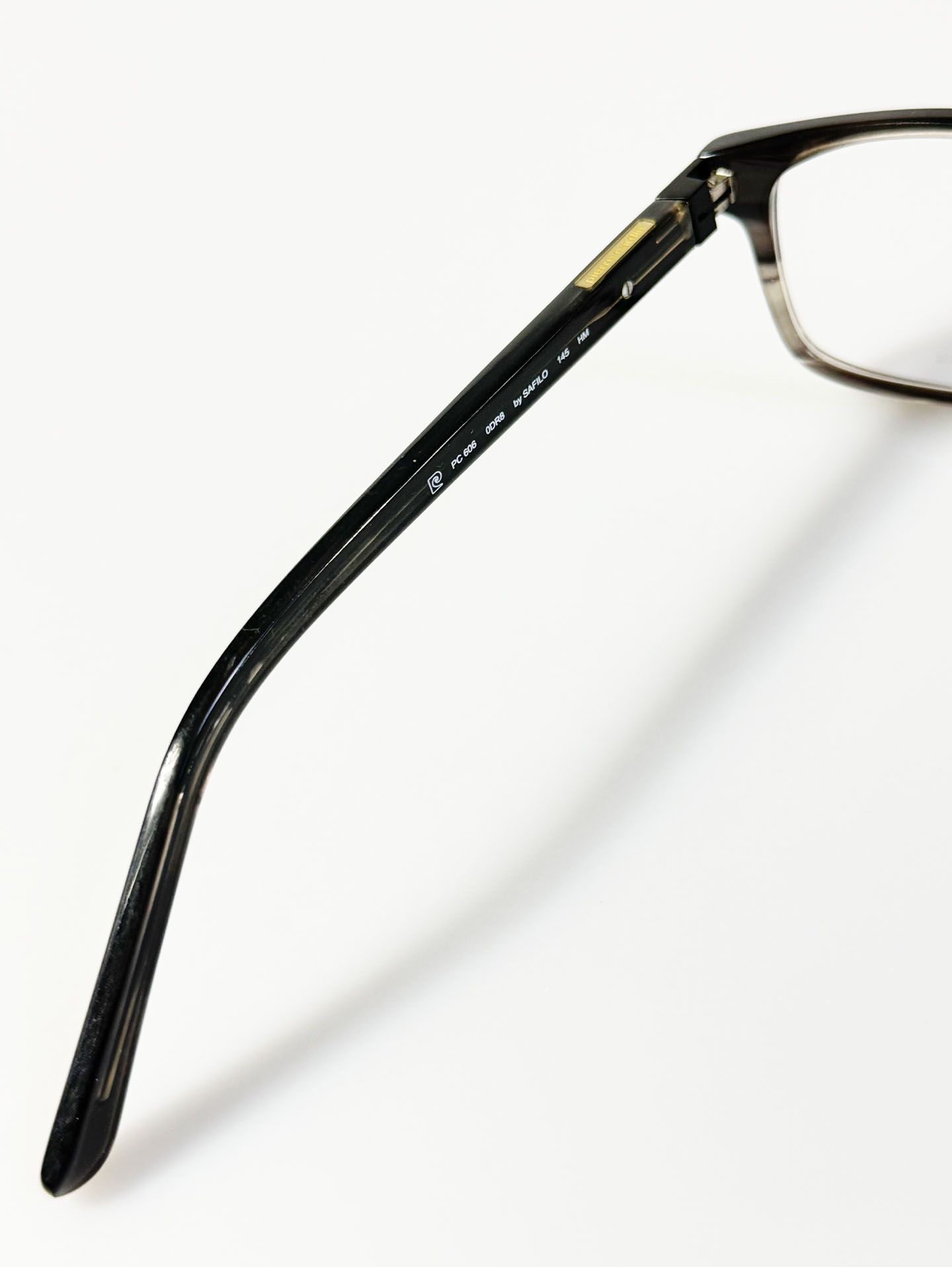 Pierre Cardin Smoke Grey Square Horn-Rim Frame Glasses