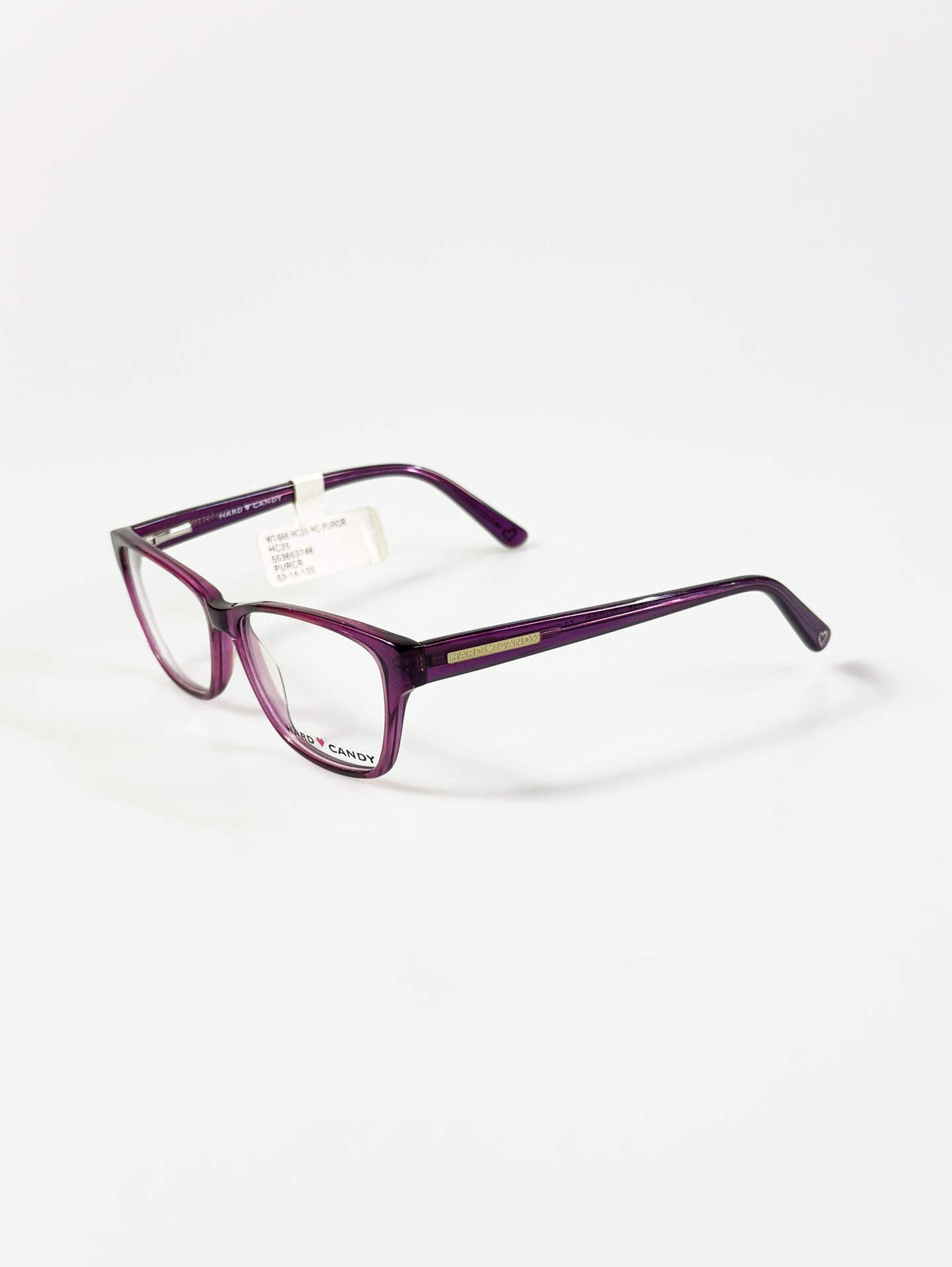 HARD CANDY Purple Clear Acetate Square Frame Glasses