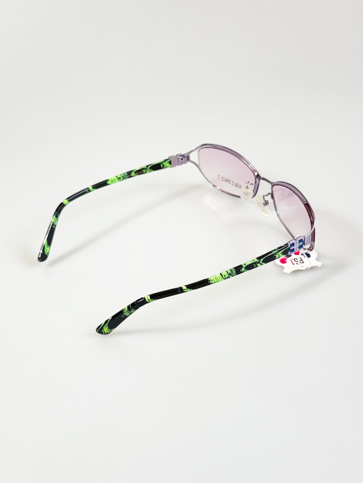 PUBLIC SPACE Lavender Slim Oval Metal Frame Glasses