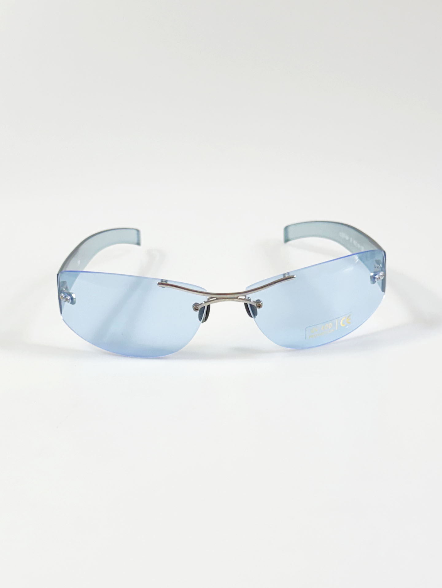 I.COM Rimless Wraparound Square Tint Sunglasses