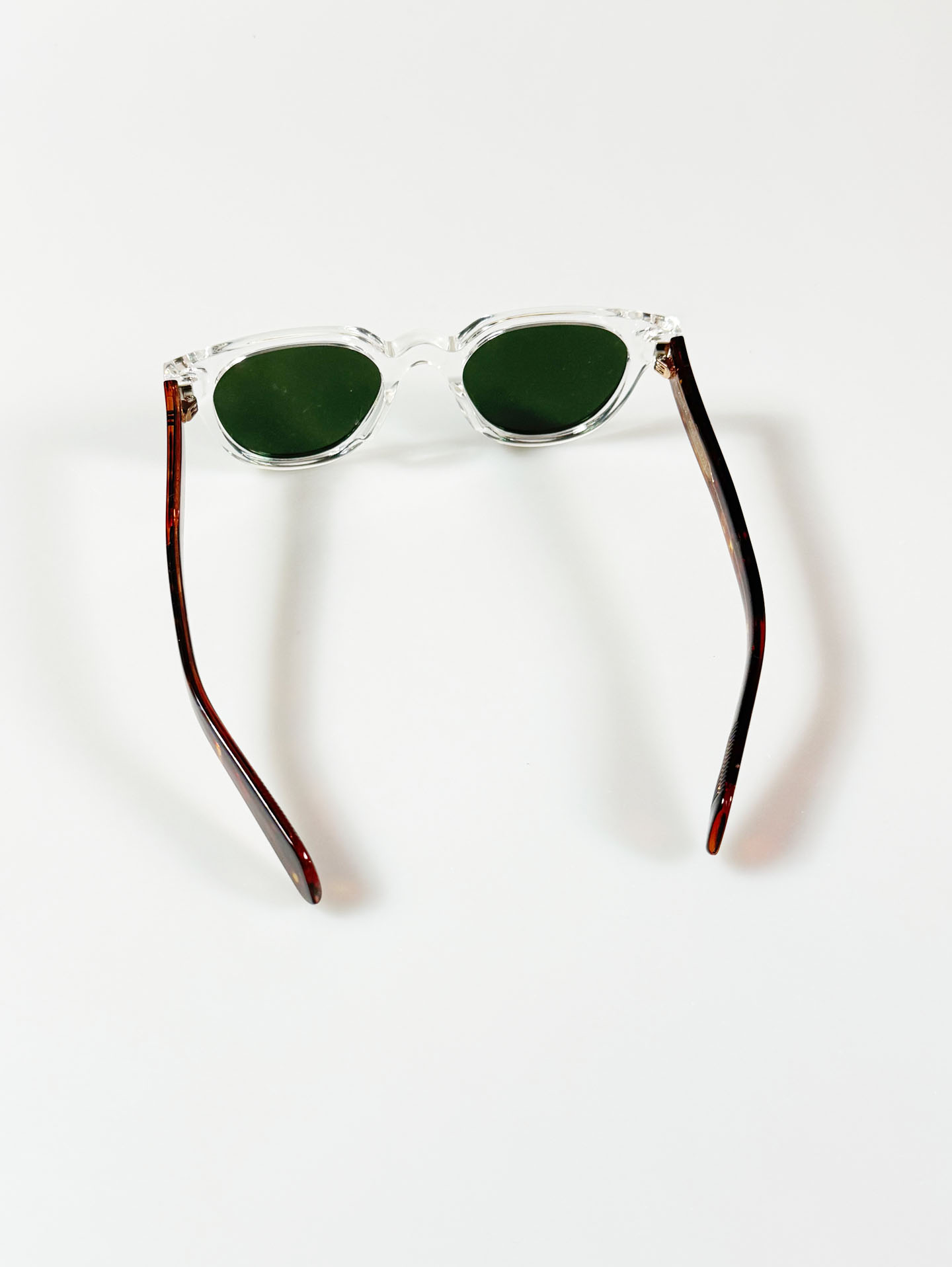 CANAAN Clear Bold Round Frame Sunglasses