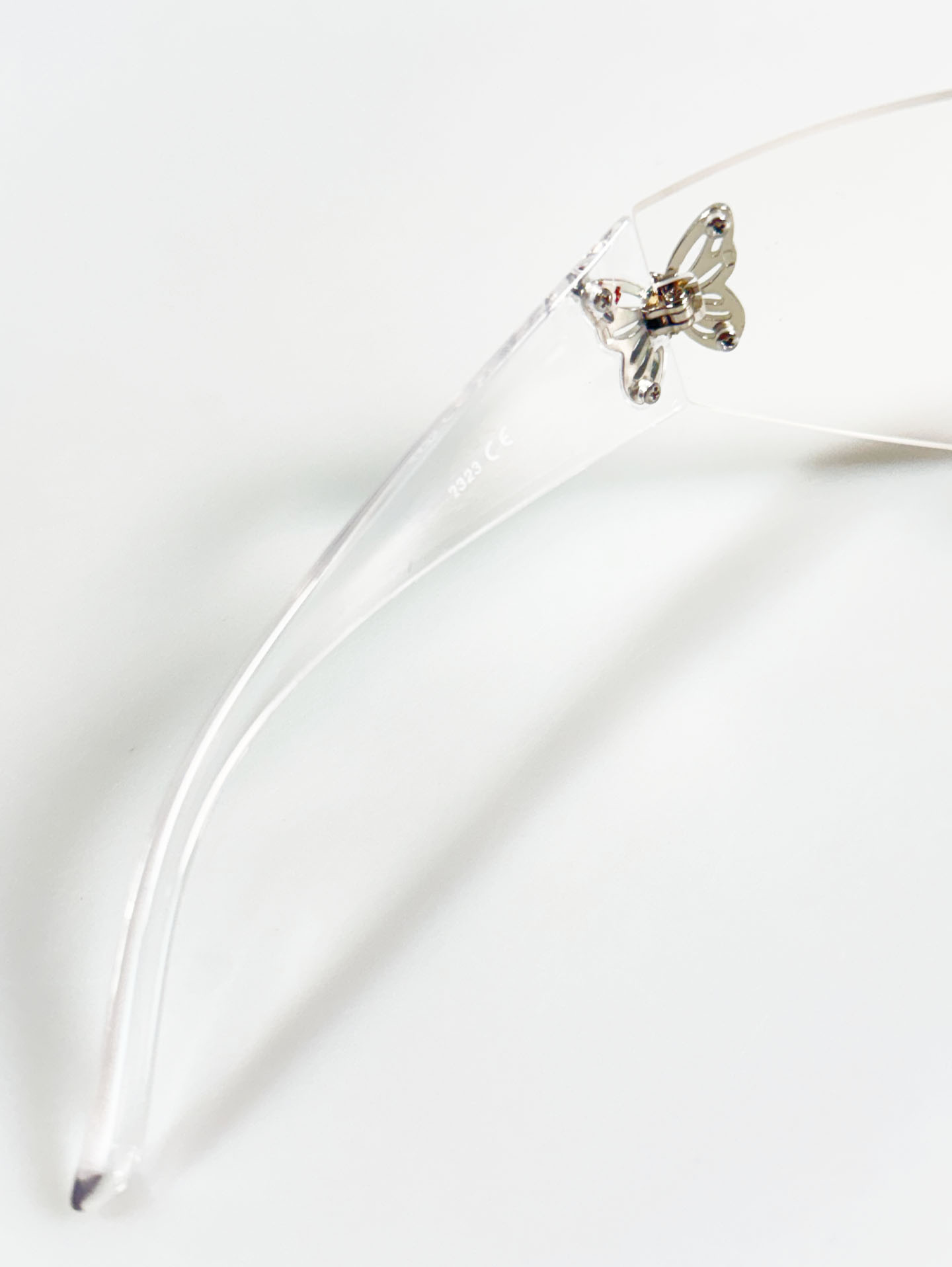 Rimless Shield Clear Lens Wraparound Sunglasses