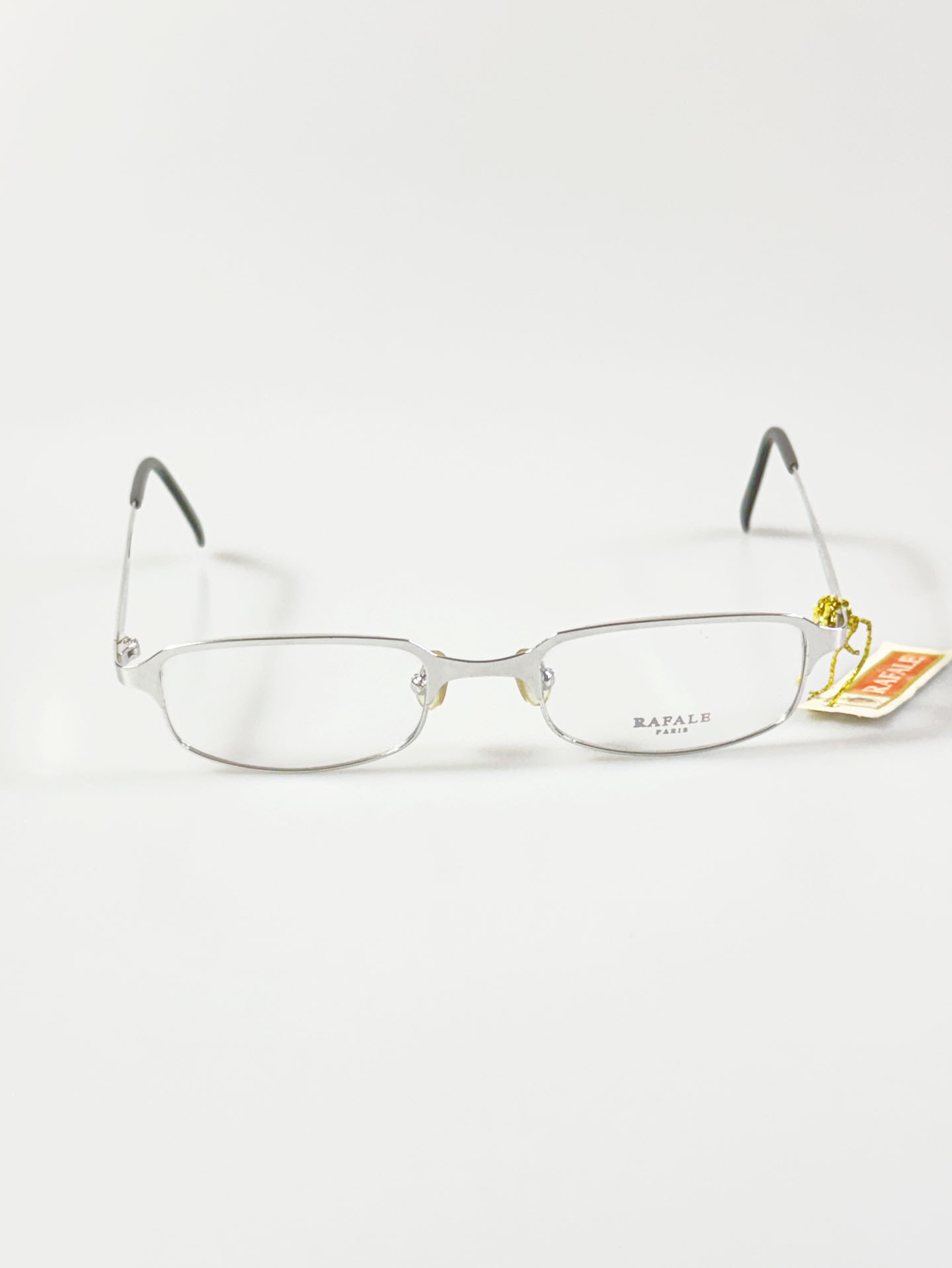 RAFALE Paris Silver Slim Square Metal Glasses