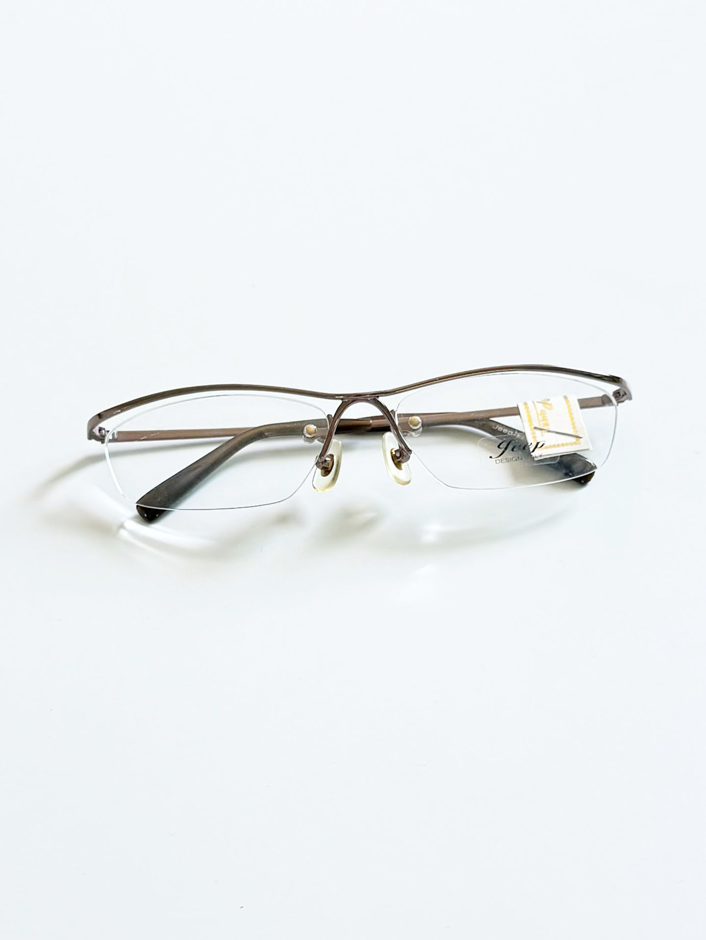 JEEP Half-Rim Square Metal Frame Glasses