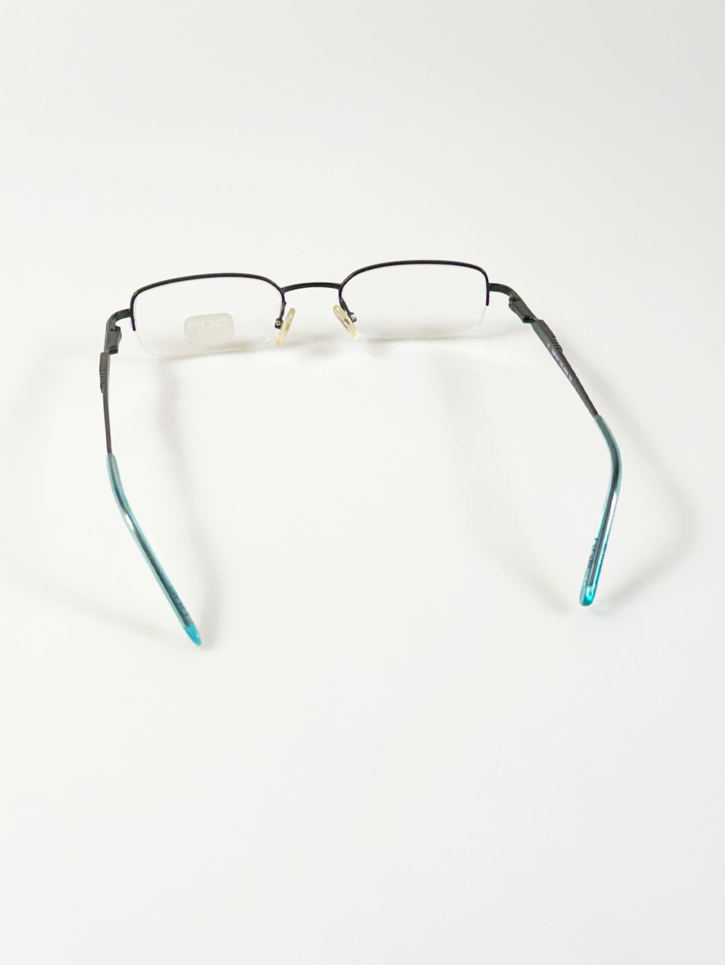 90's DDP Square Half-Rim Square Metal Glasses