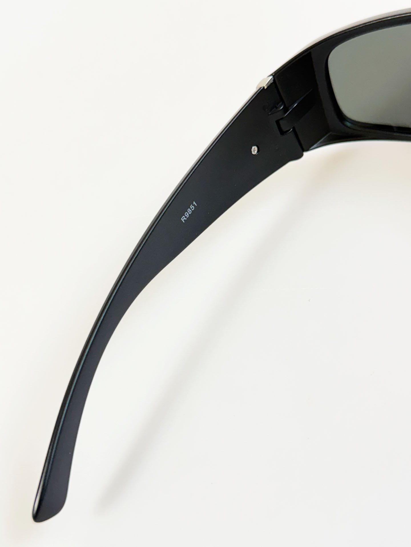 90's SOUTH SIDE Black Wraparound Square Frame Sunglasses