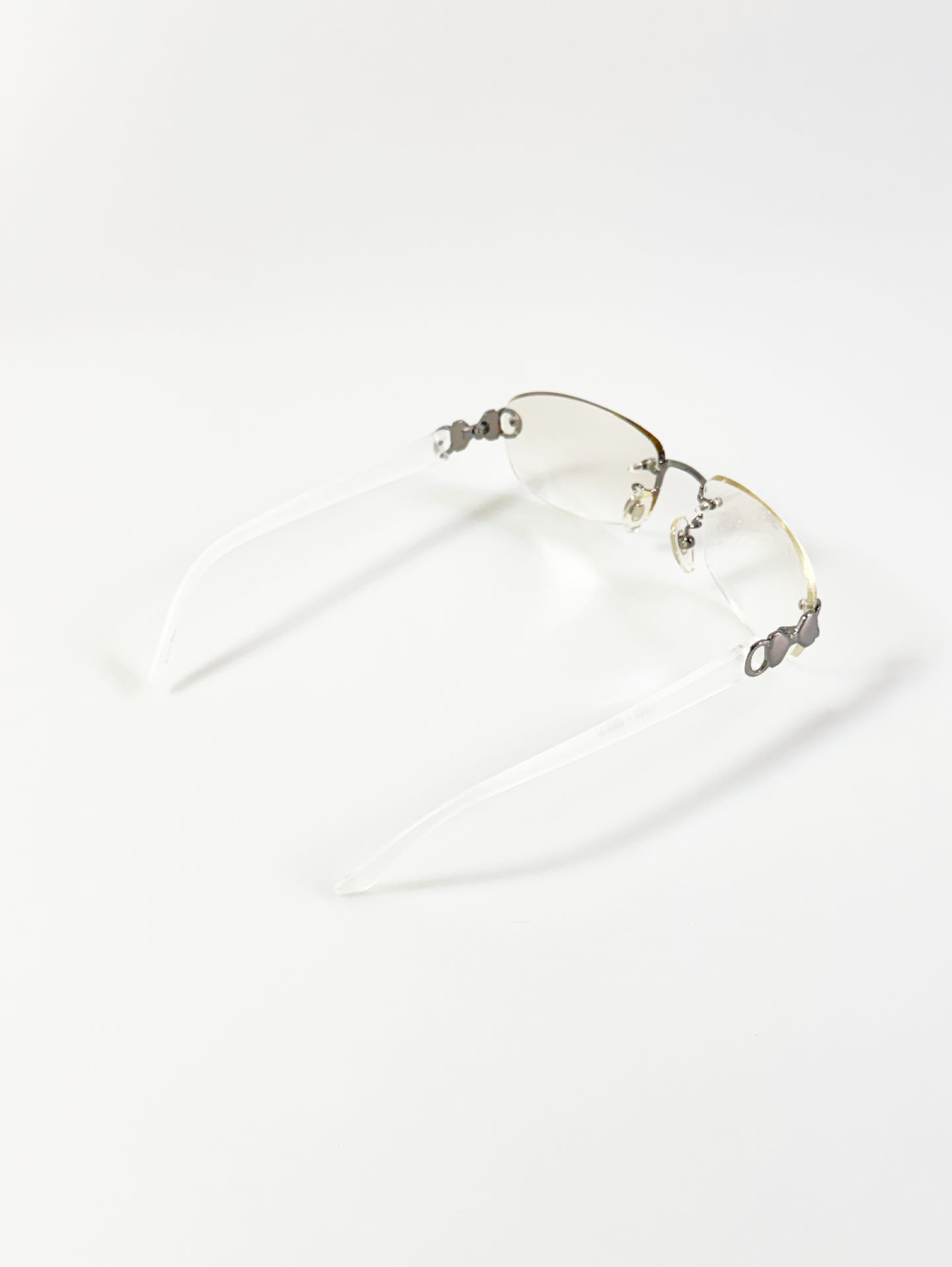 CAPRIO Rimless Square Metal Tinted Sunglasses