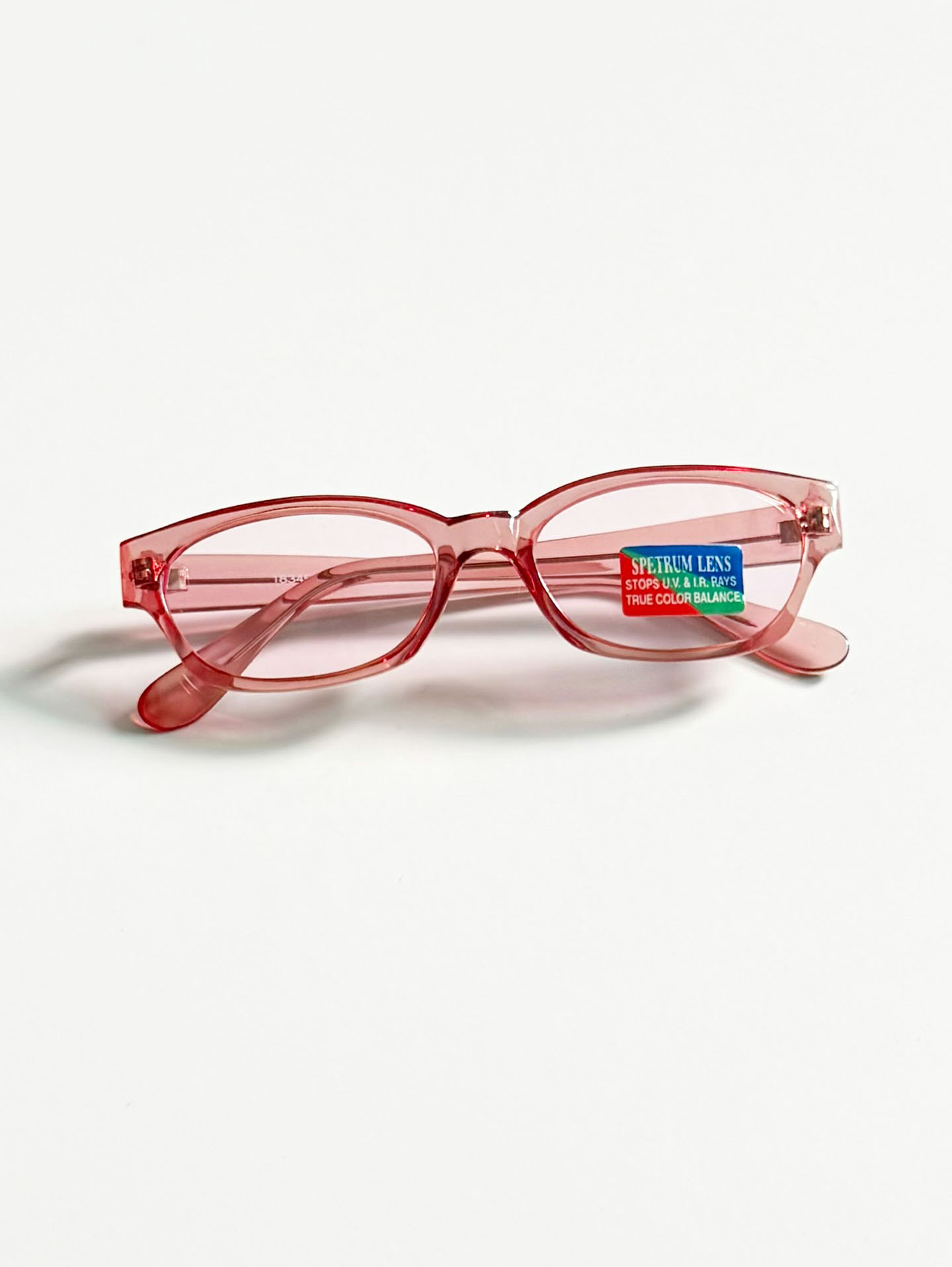 Pink Transparent Square Frame Tint Sunglasses