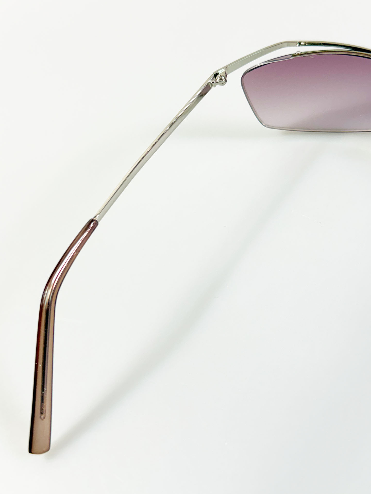 CAPRIO Semi-Rimless Square Metal Tint Sunglasses