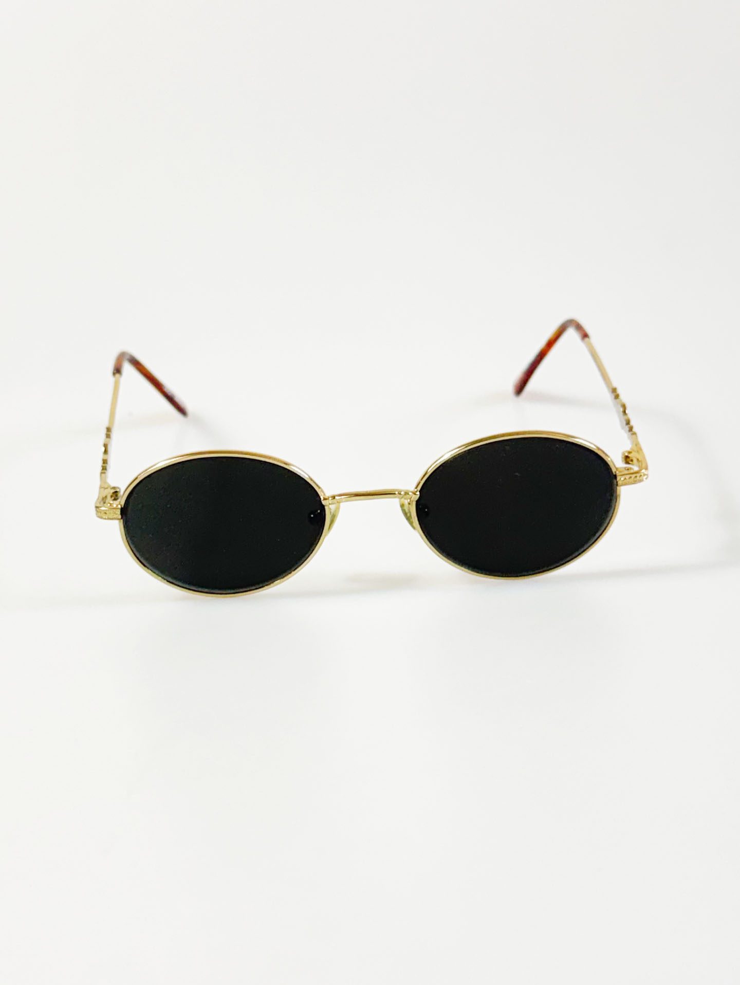 90's Louis Master Gold Slim Oval Metal Sunglasses