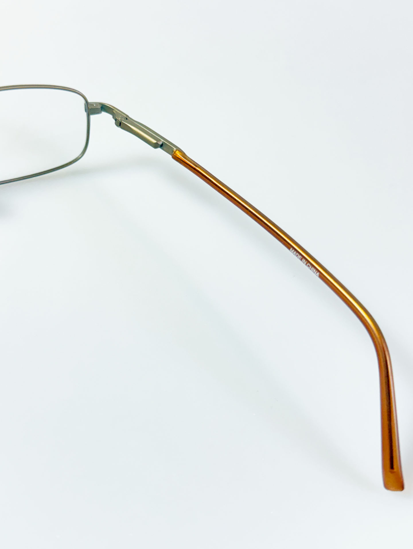 Vision’s Bronze Gold Slim Square Metal Glasses