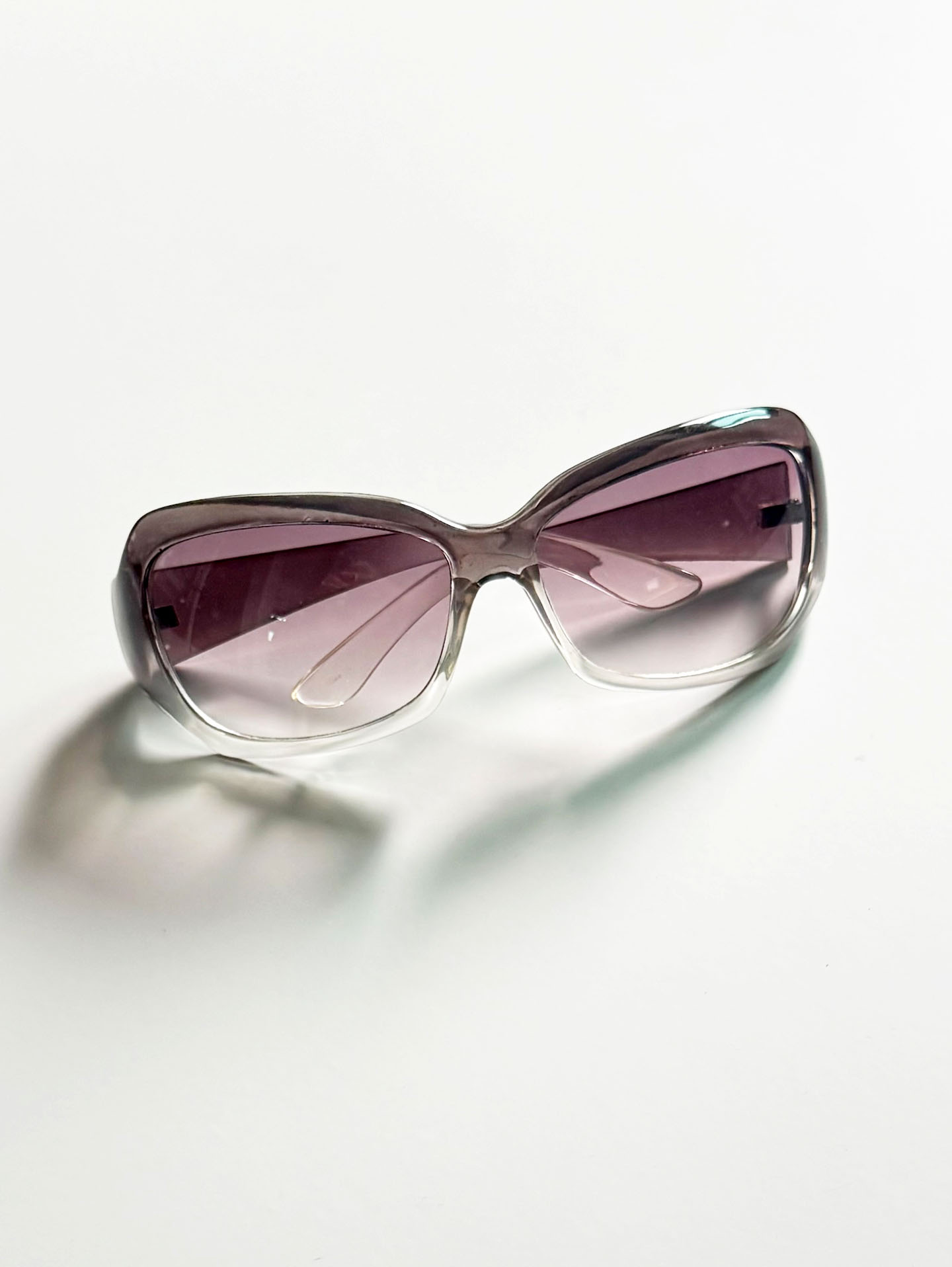 Smoke Gradient Oversized Square Tint Sunglasses