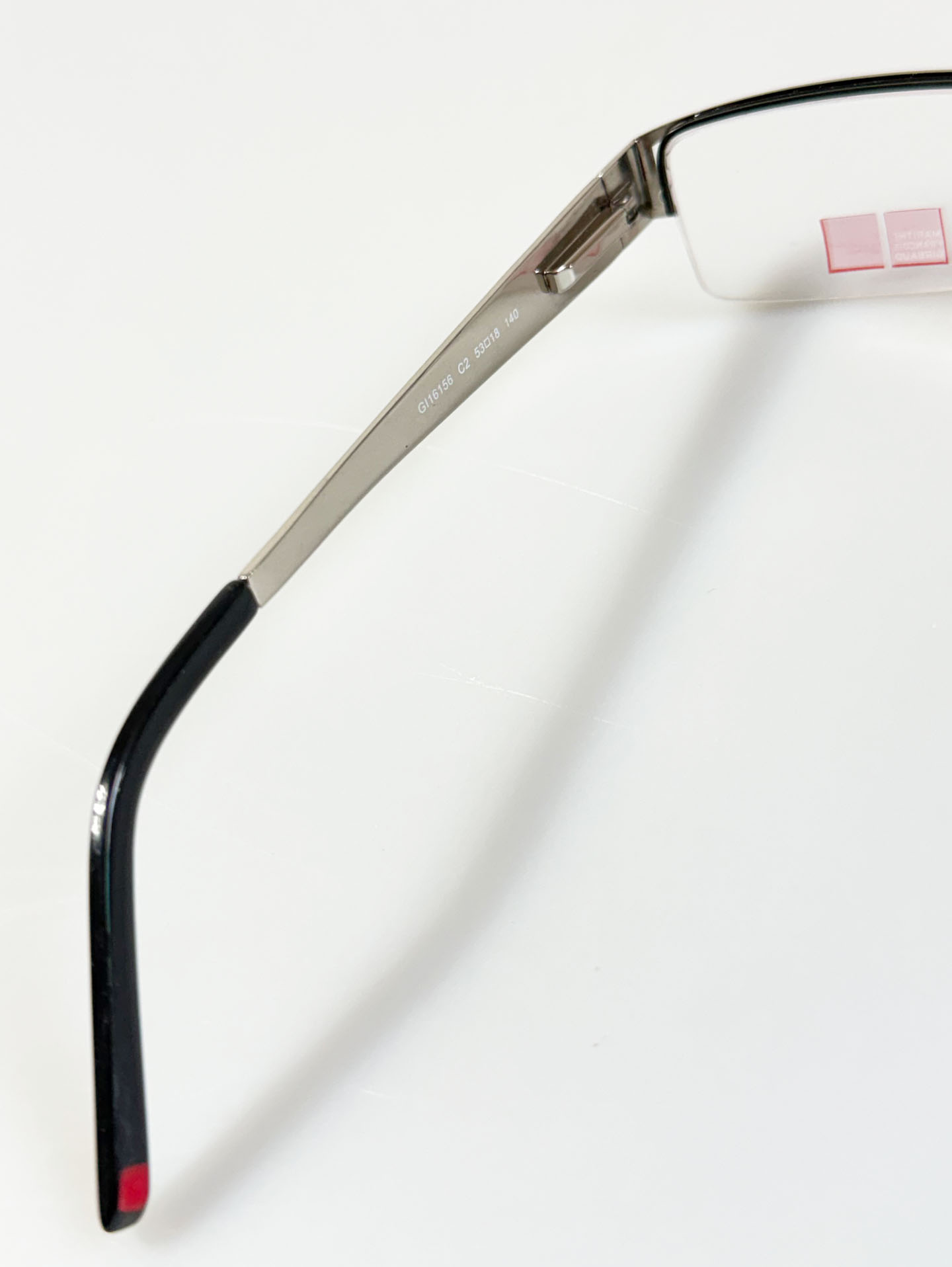 MARITHÉ + FRANÇOIS GIRBAUD Silver Semi-Rimless Square Metal Frame Glasses